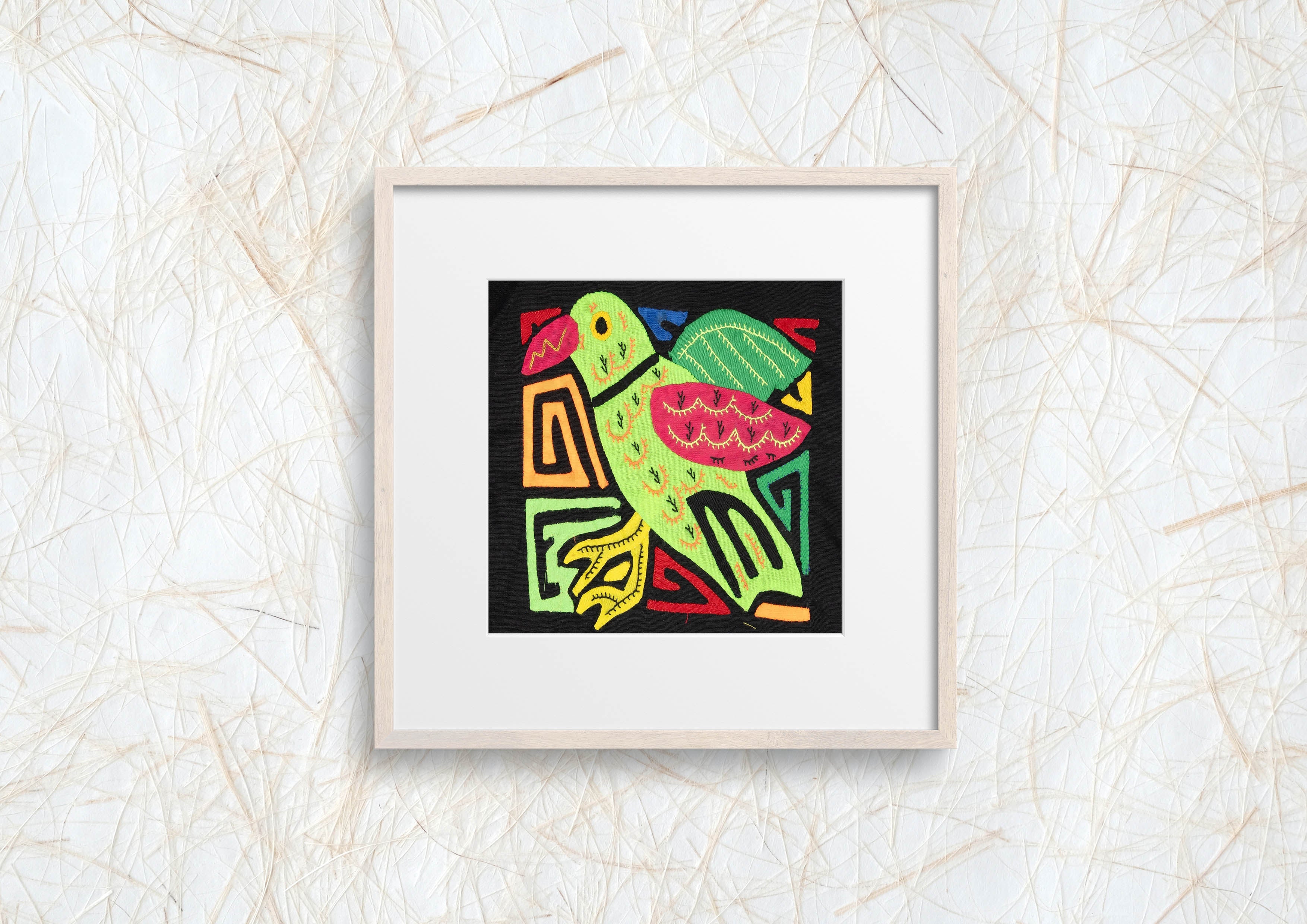 Multicolor Green And Red Bird Molita