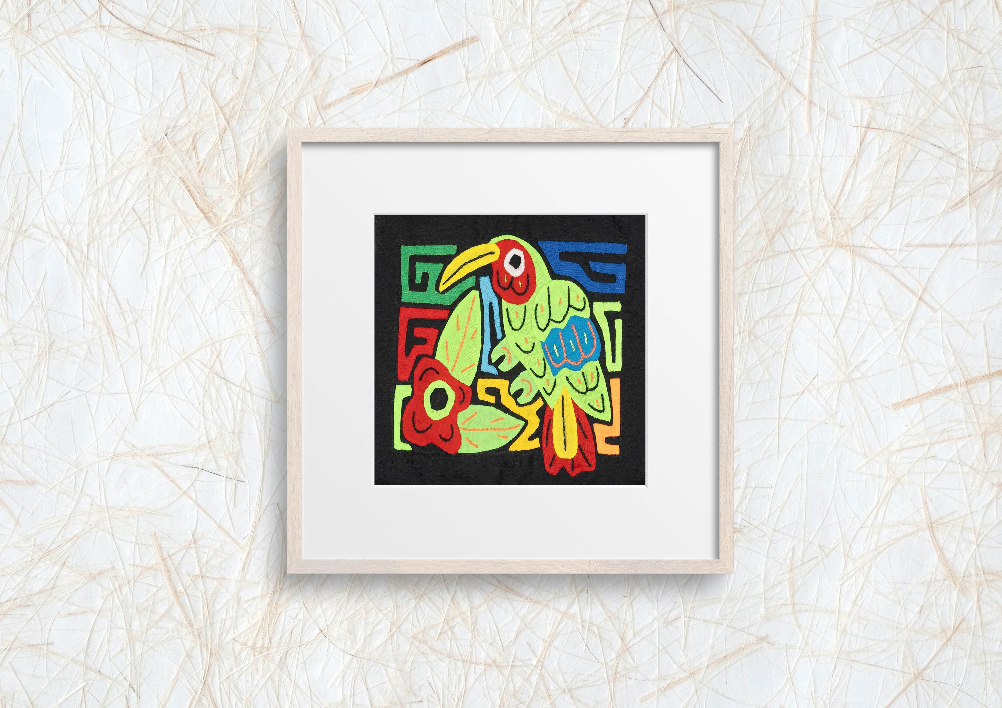Multicolor Yellow Red And Green Bird Molita