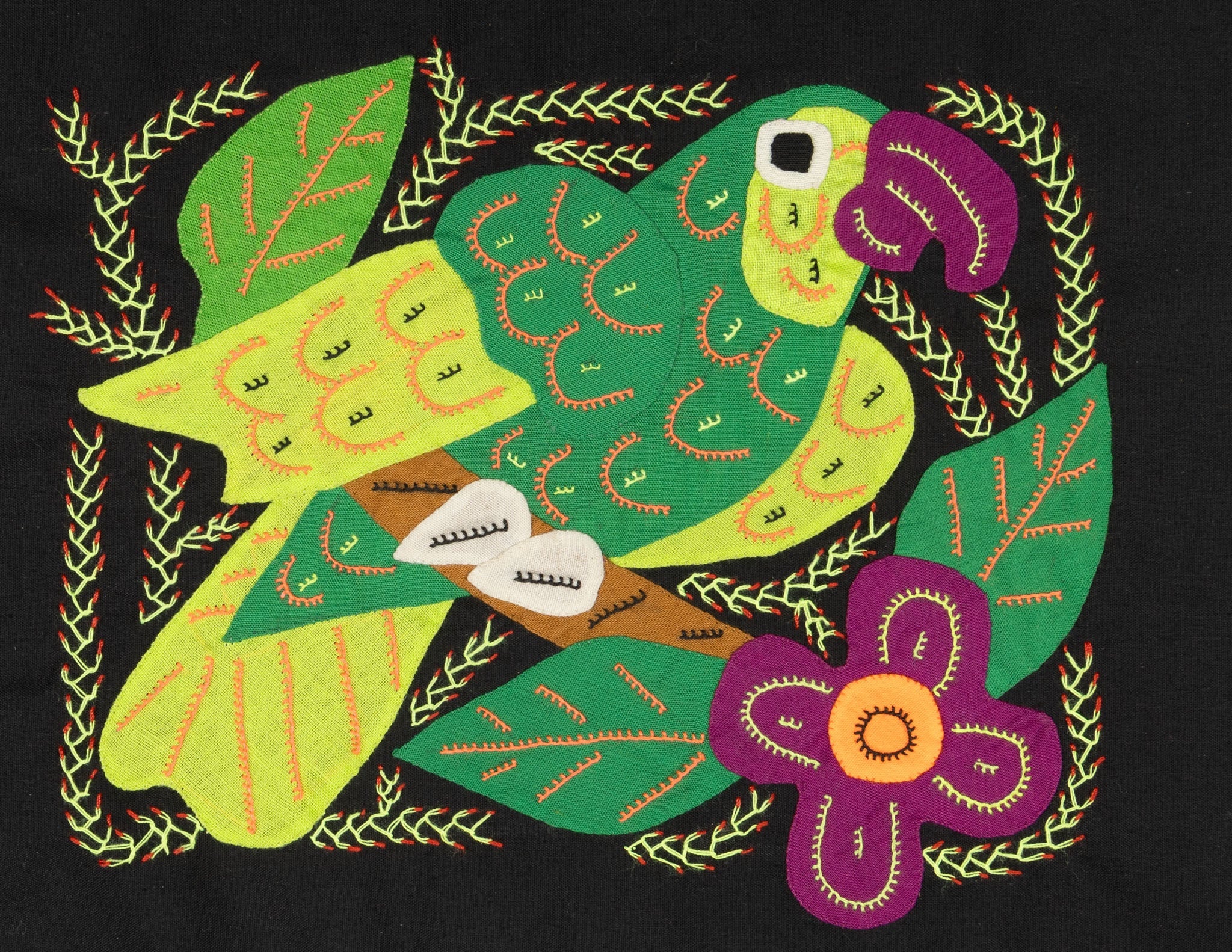 Multi-Color Parrot Bird Green And Purple Molita