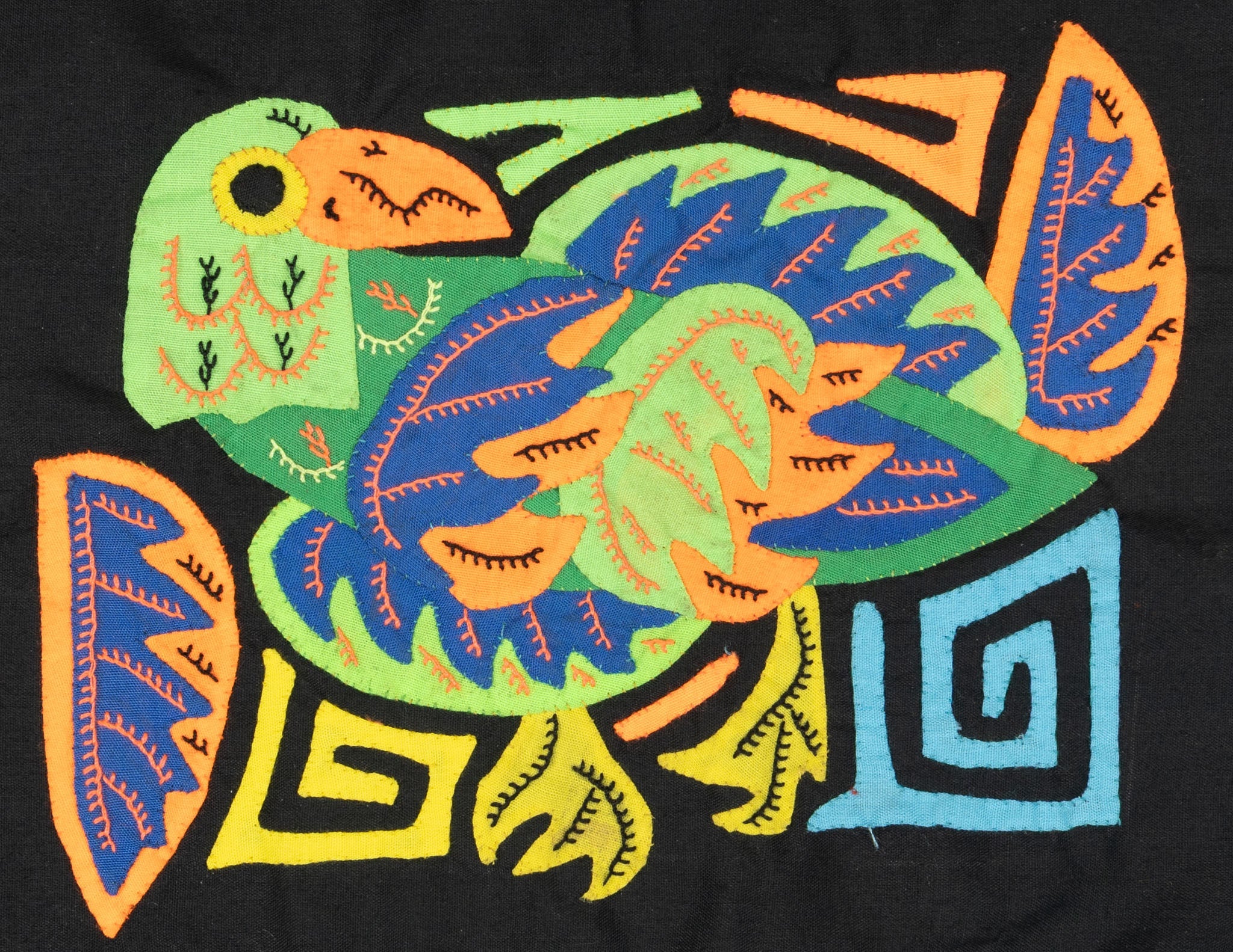 Multicolor Orange Green And Blue Bird Molita