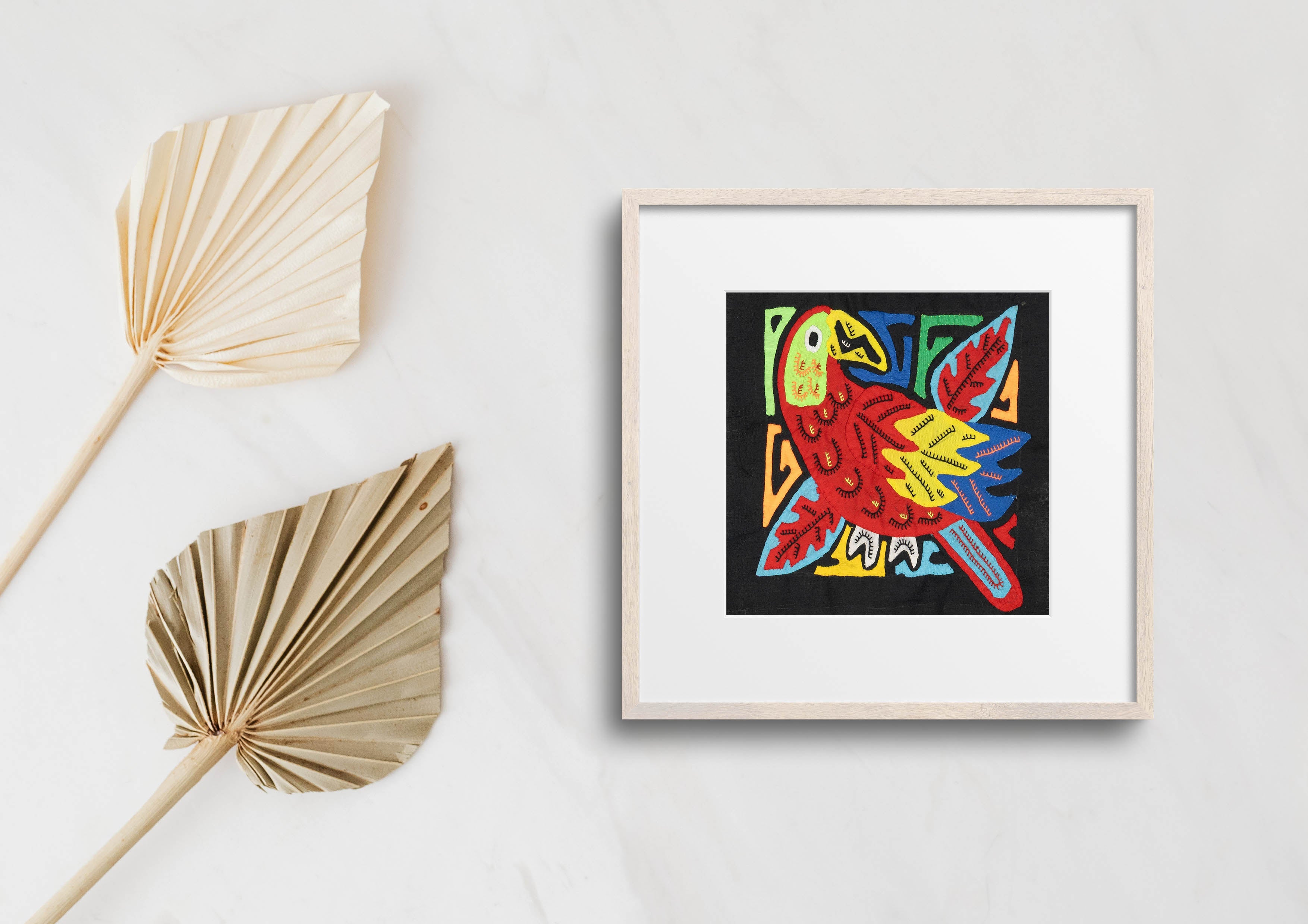 Multicolor Red And Blue Bird Molita