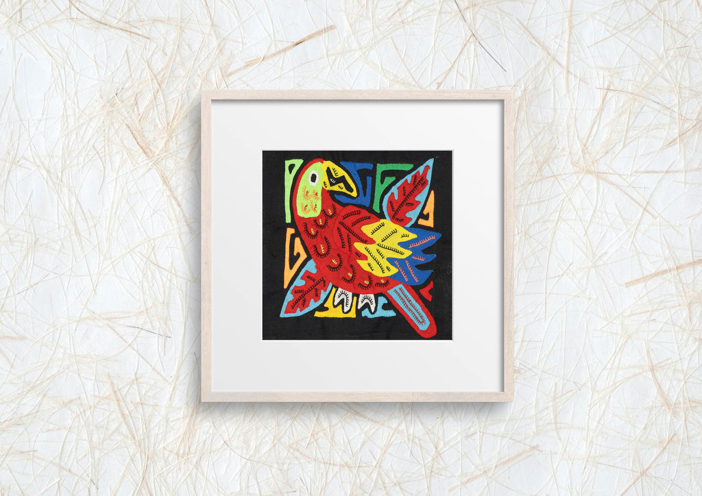 Multicolor Red And Blue Bird Molita