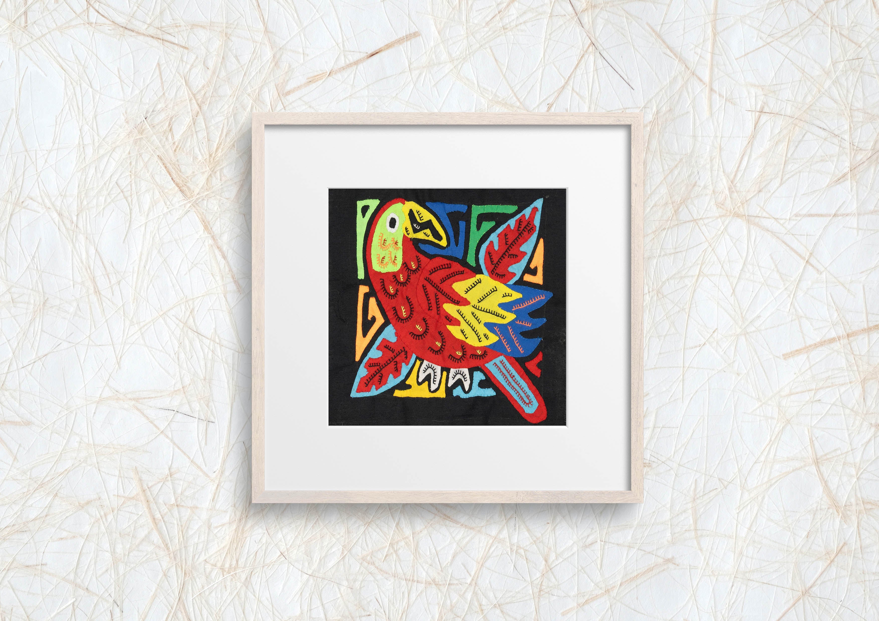 Multicolor Red And Blue Bird Molita