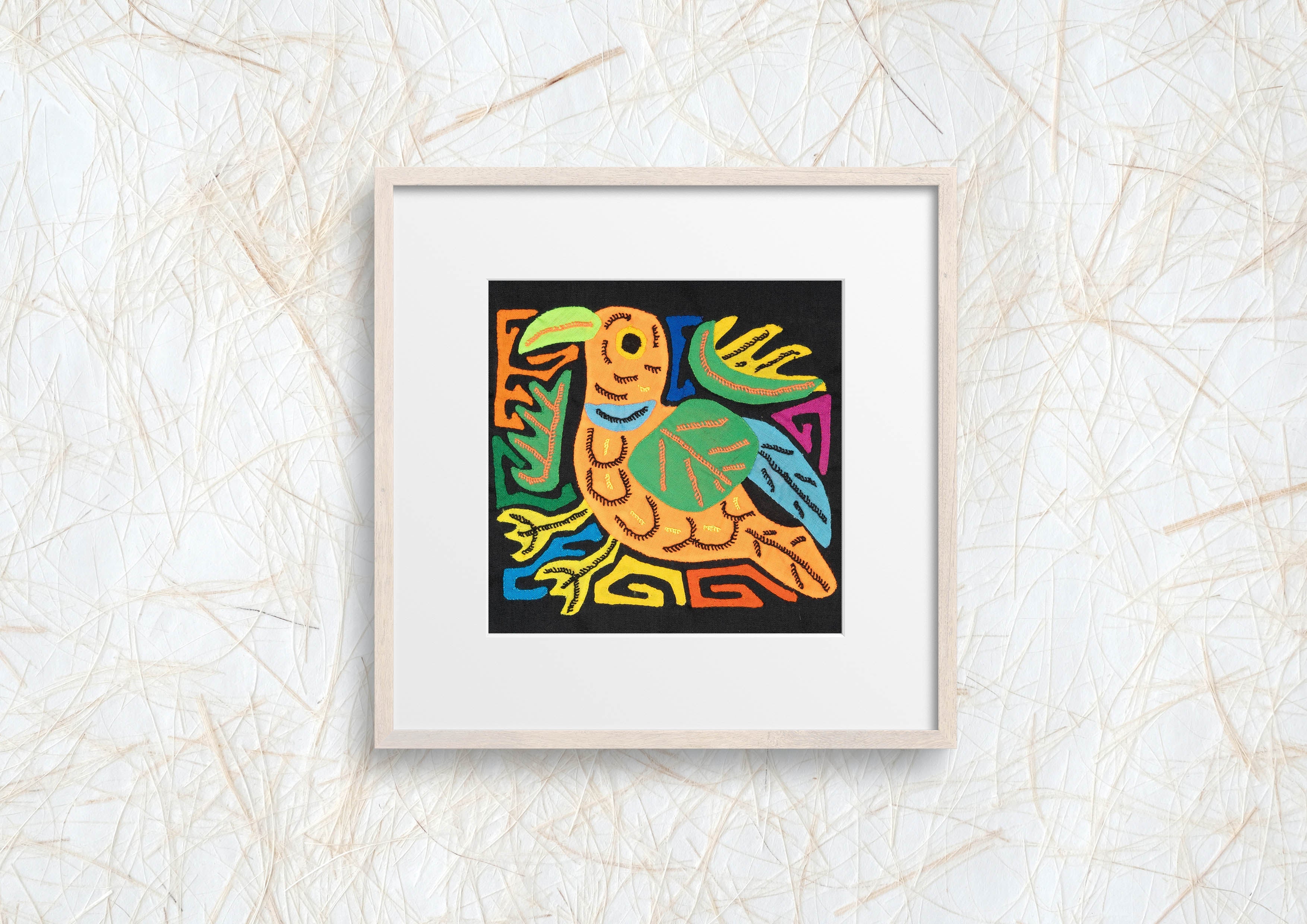 Multicolor Orange And Green Bird Molita
