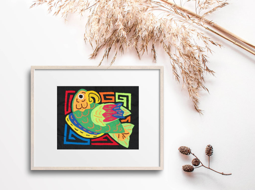 Multicolor Orange And Green Bird Molita