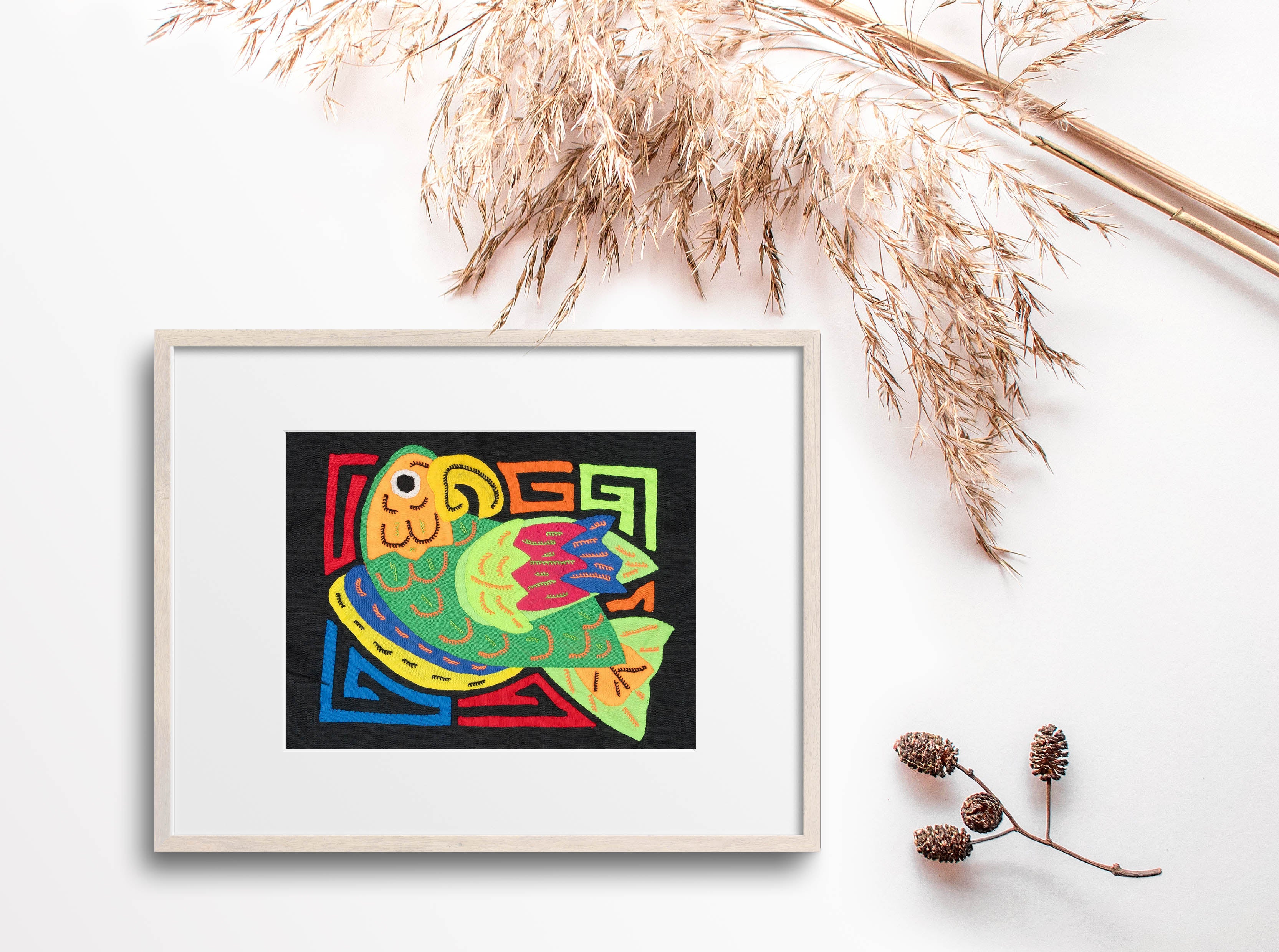 Multicolor Orange And Green Bird Molita