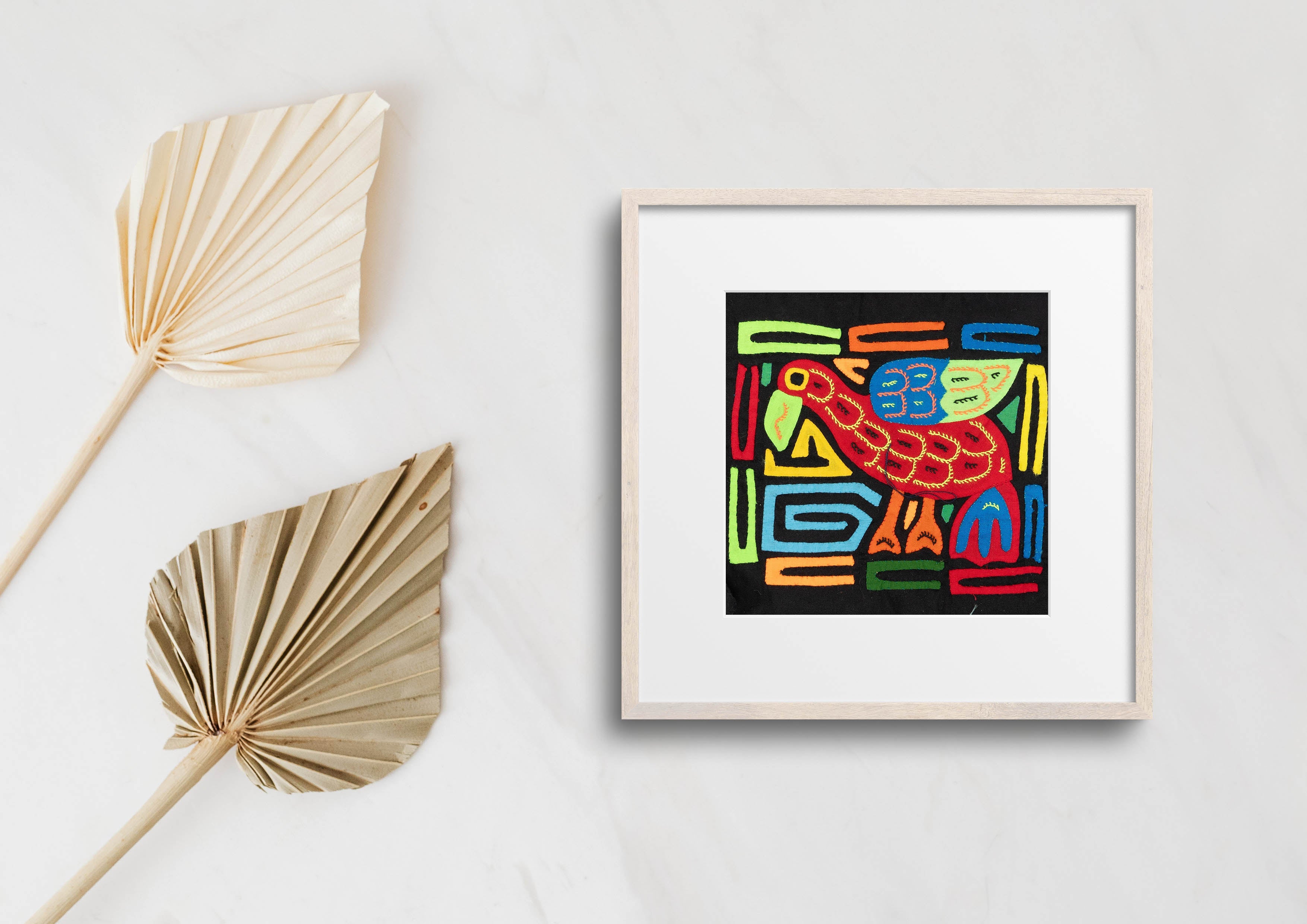 Multicolor Red And Blue Bird Molita