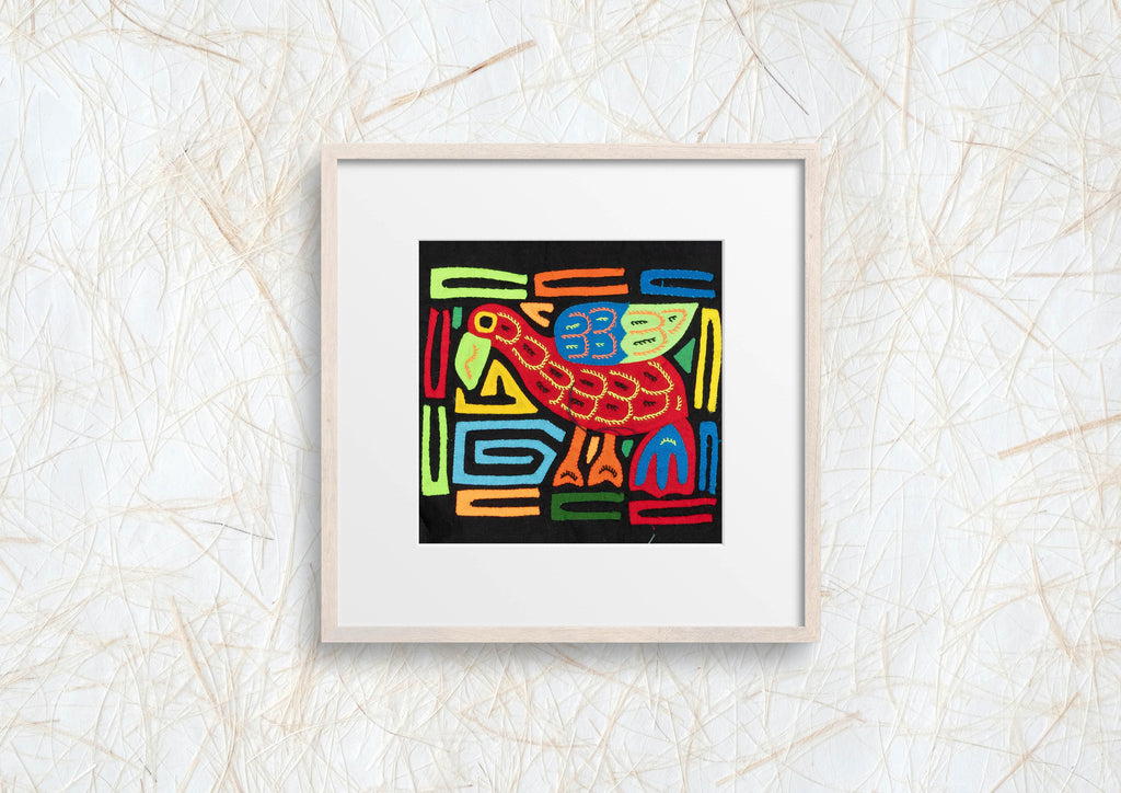 Multicolor Red And Blue Bird Molita