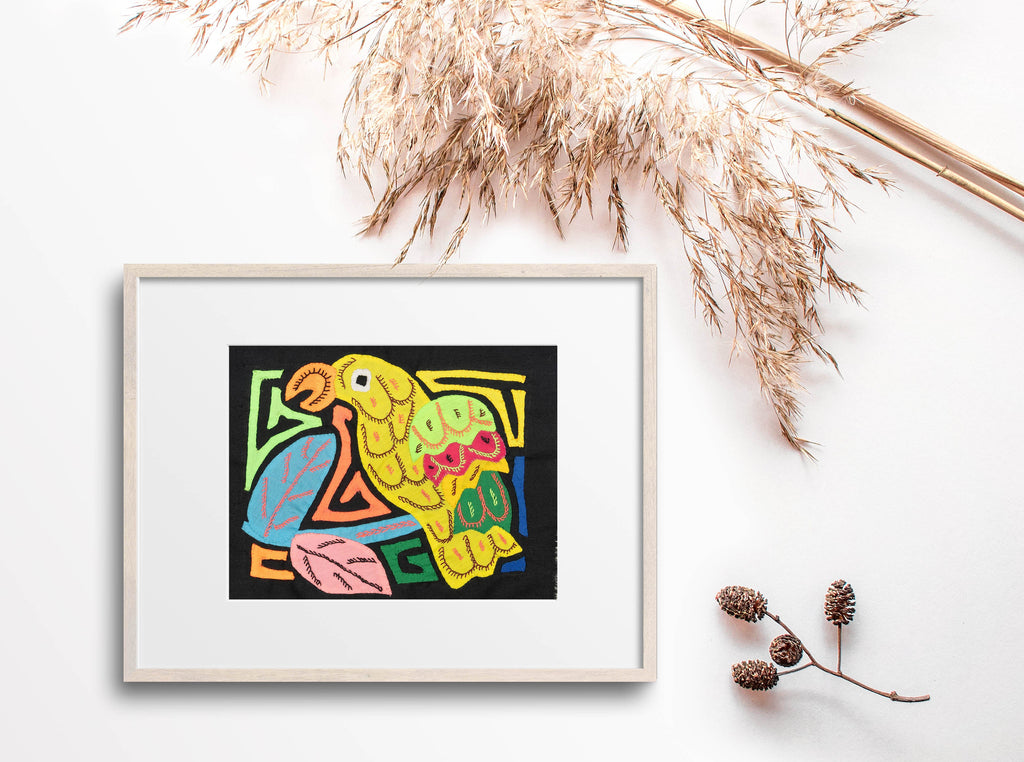 Multicolor Red Yellow And Green Bird Molita