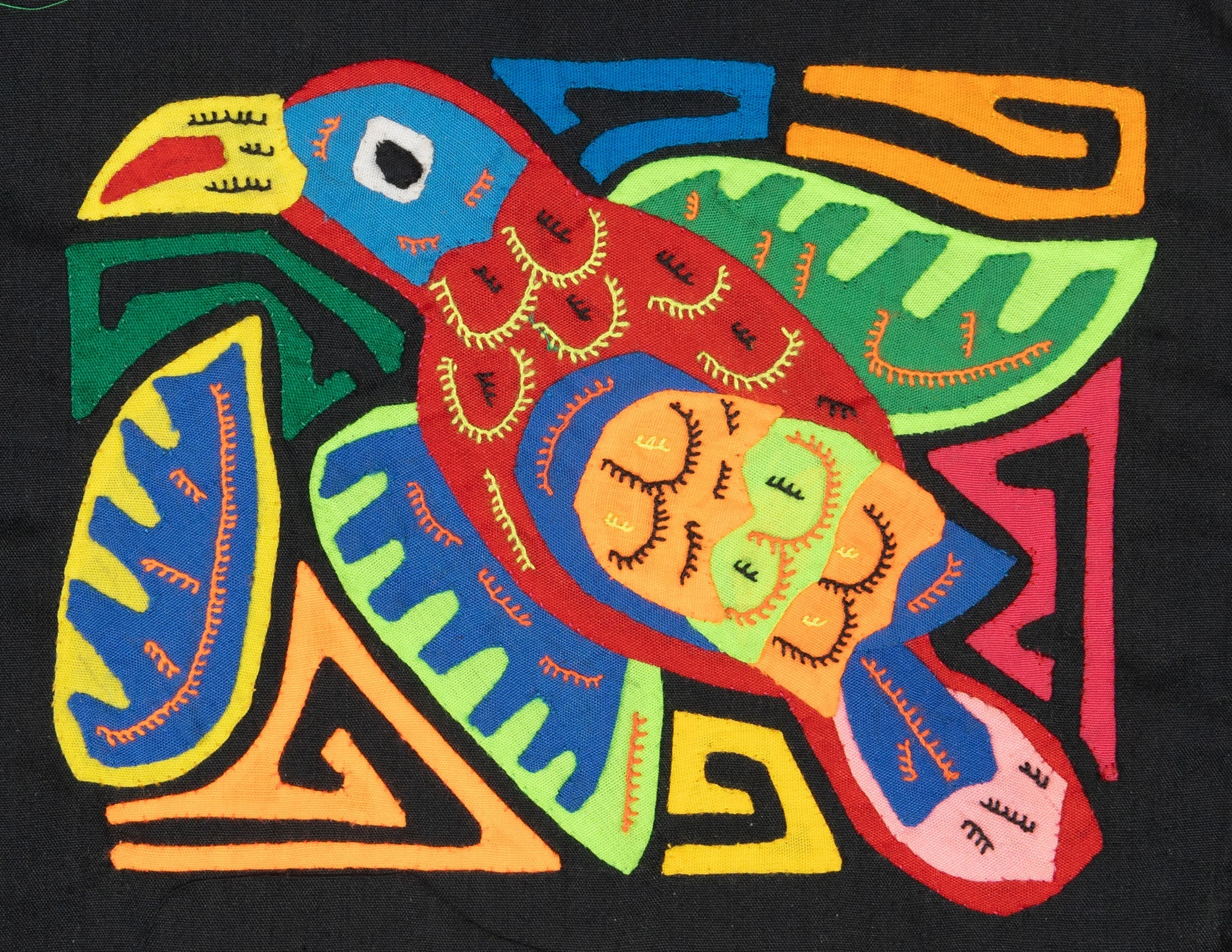 Multicolor Red Green And Blue Bird Molita