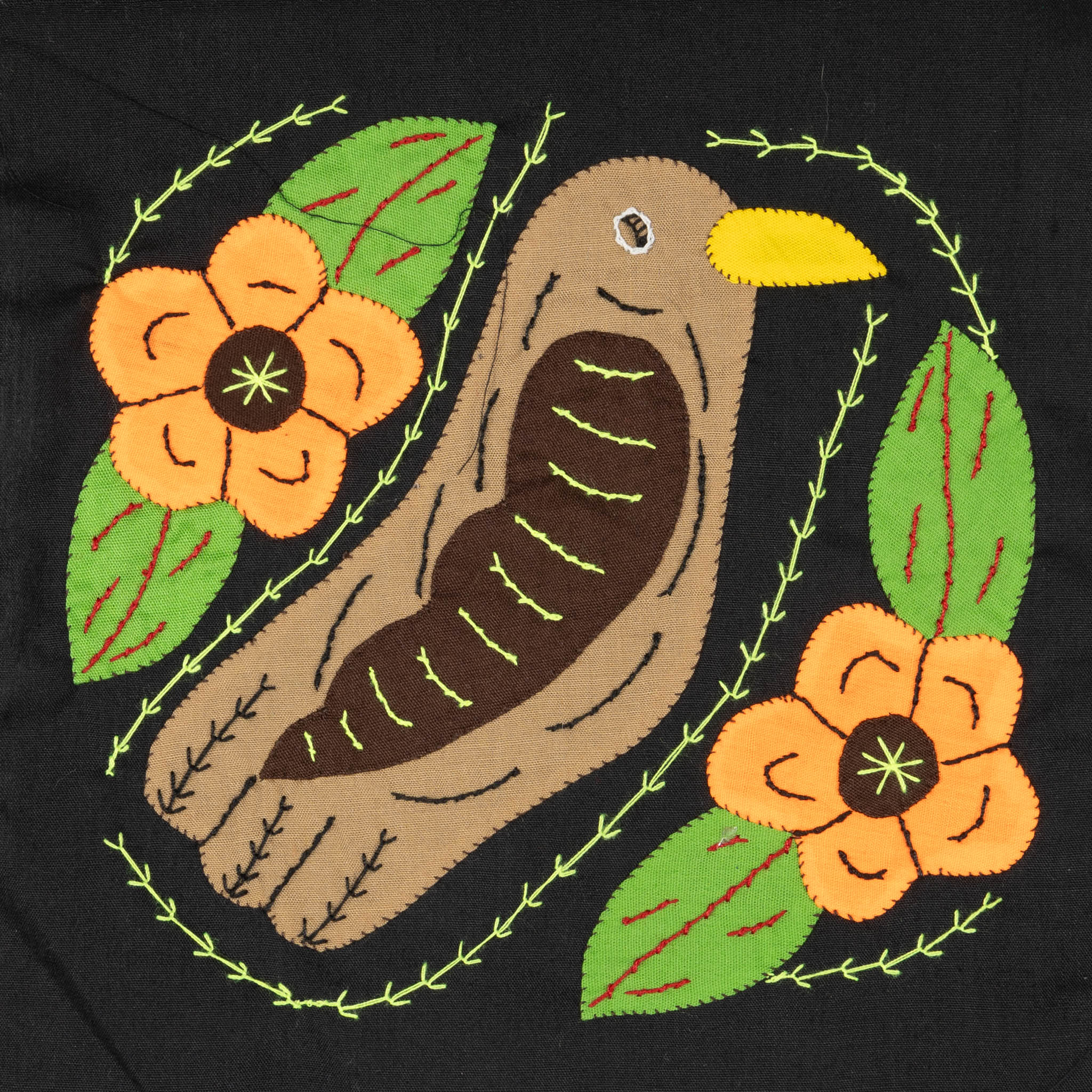 Multicolor Brown And Orange Bird Molita