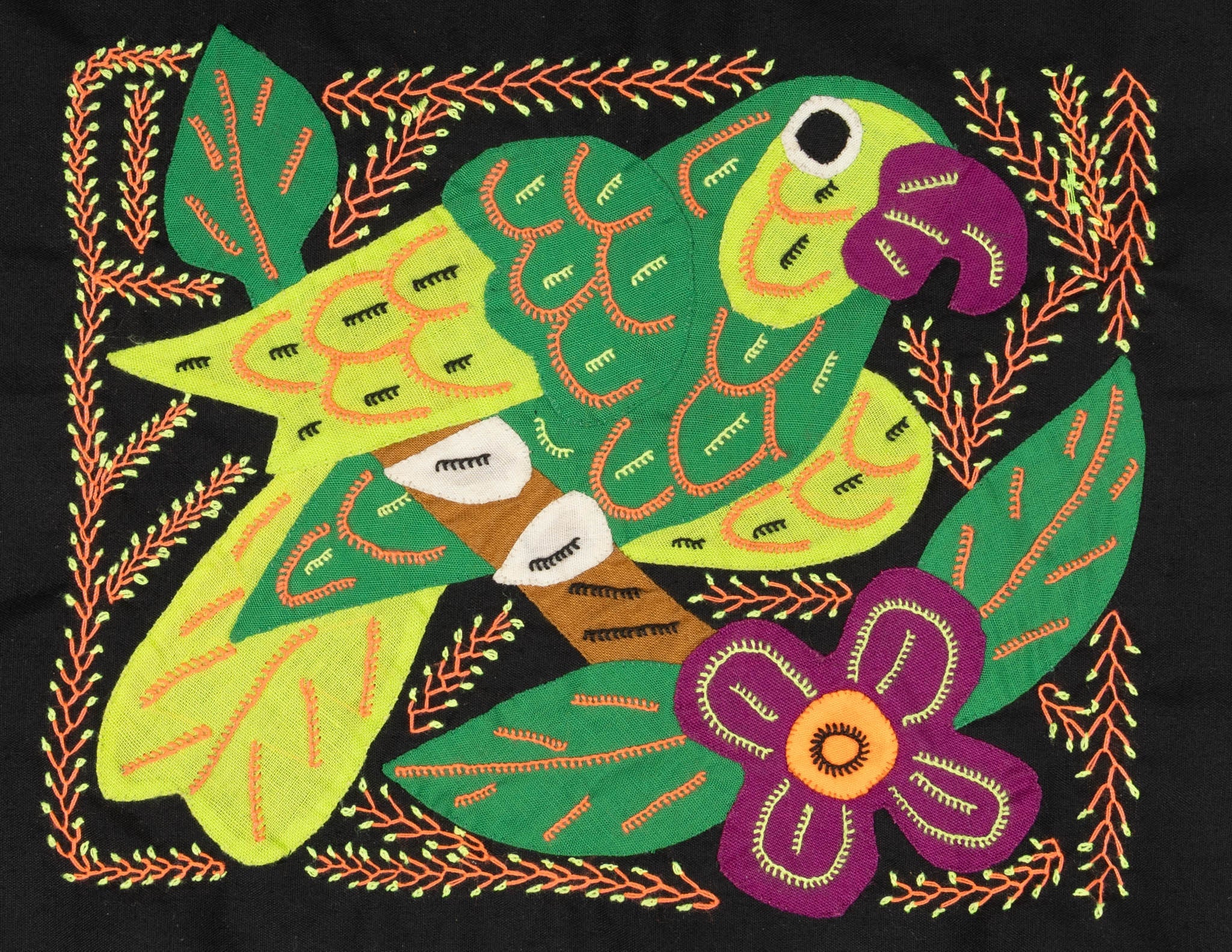 Multi-Color Parrot Bird Green And Purple Molita
