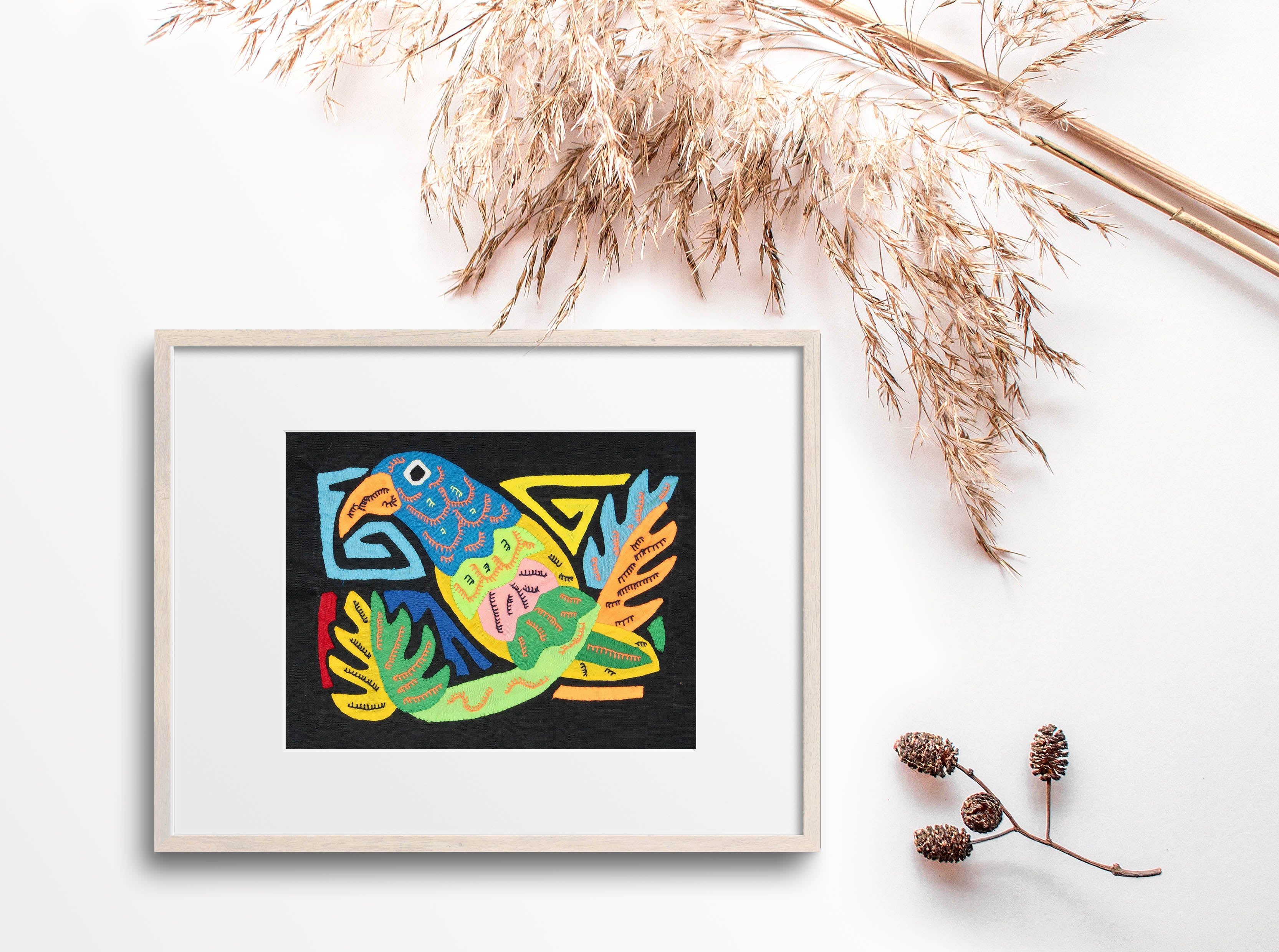 Multicolor Orange And Blue Molita