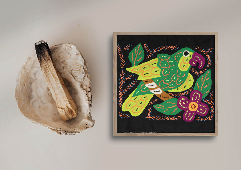 Multi-Color Parrot Bird Green And Orange Molita