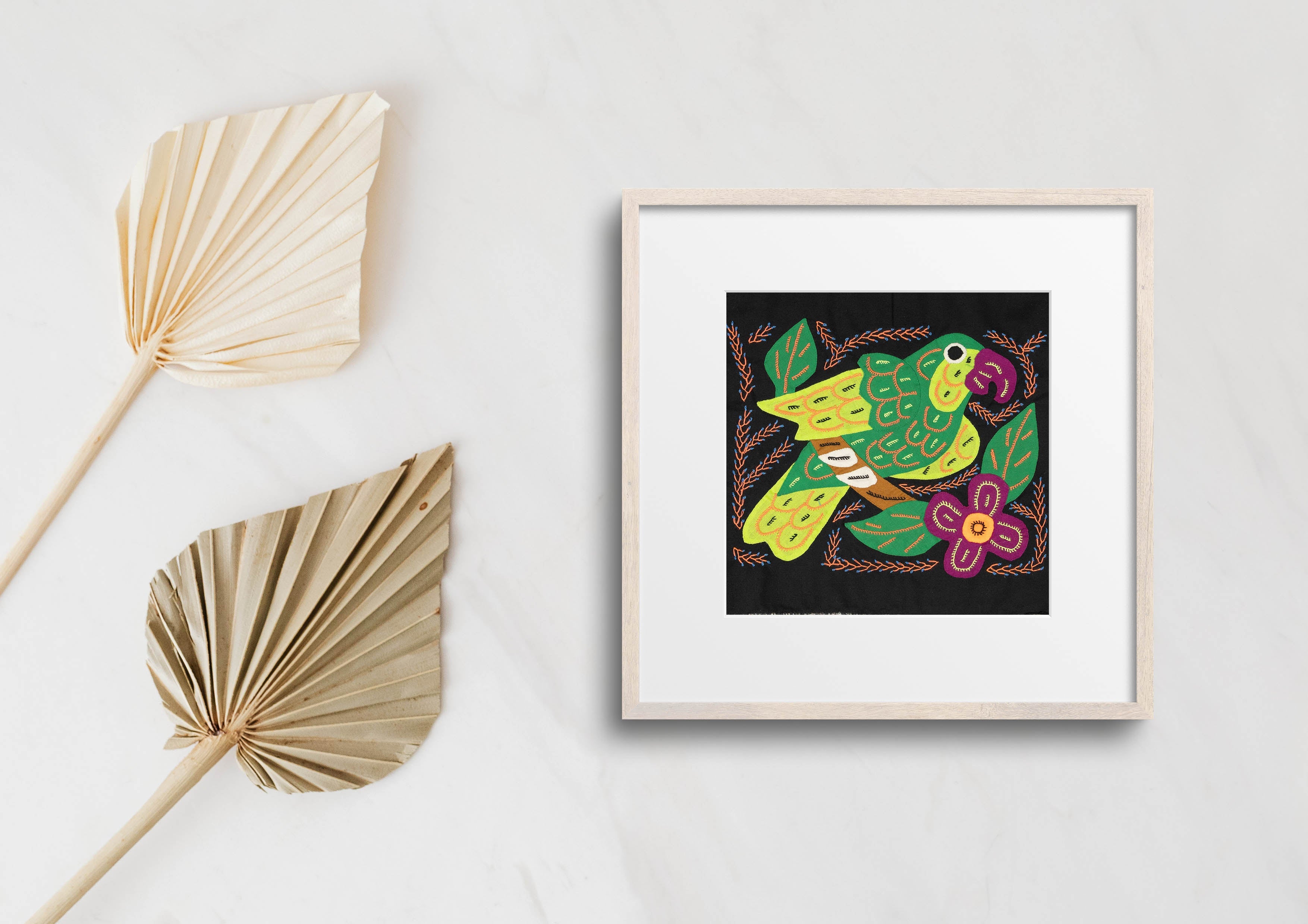 Multi-Color Parrot Bird Green And Orange Molita