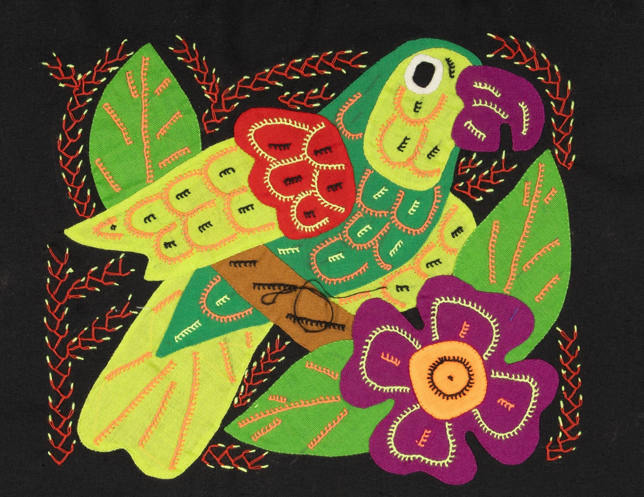 Multi-Color Parrot Bird Green And Purple Molita