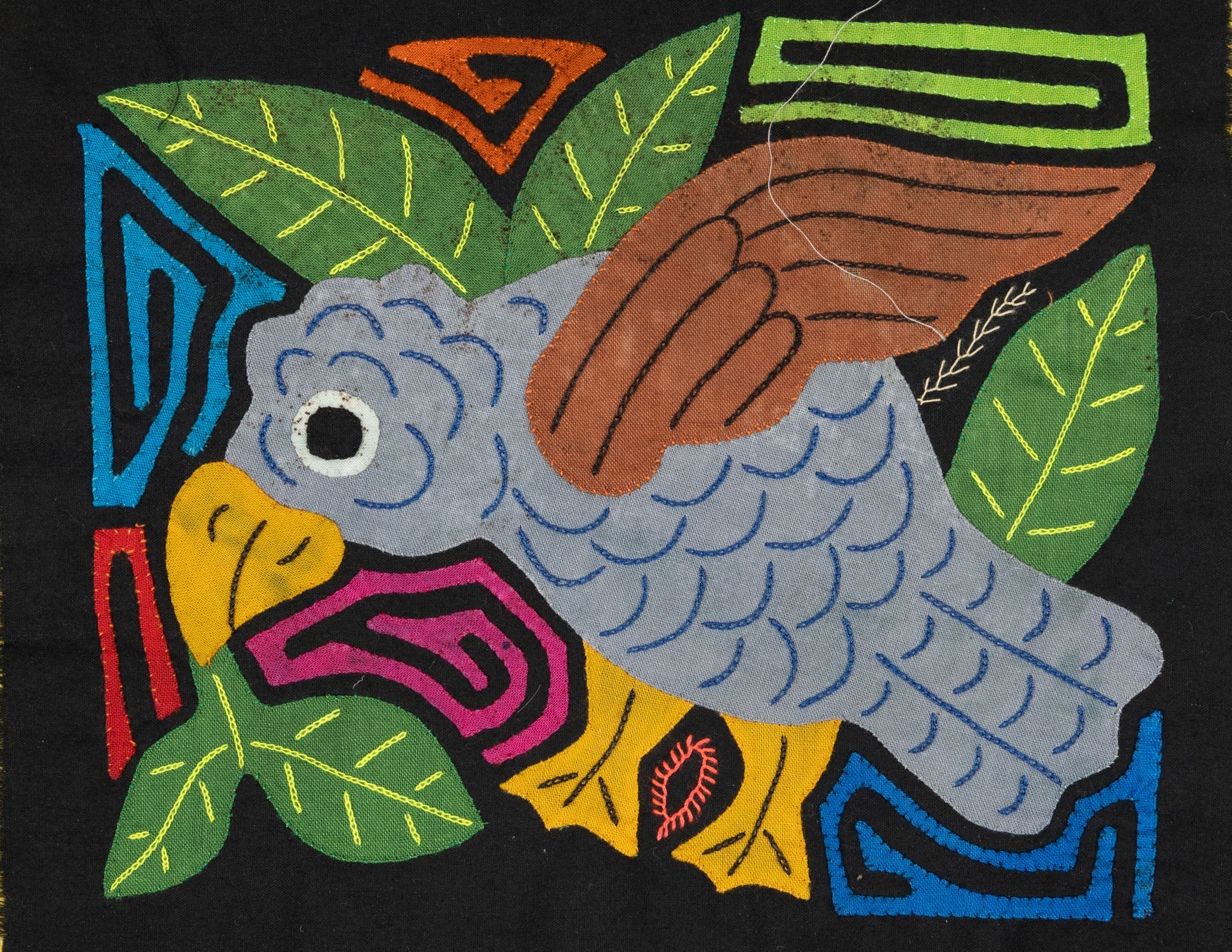 Multicolor Bird Gray And Green Molita