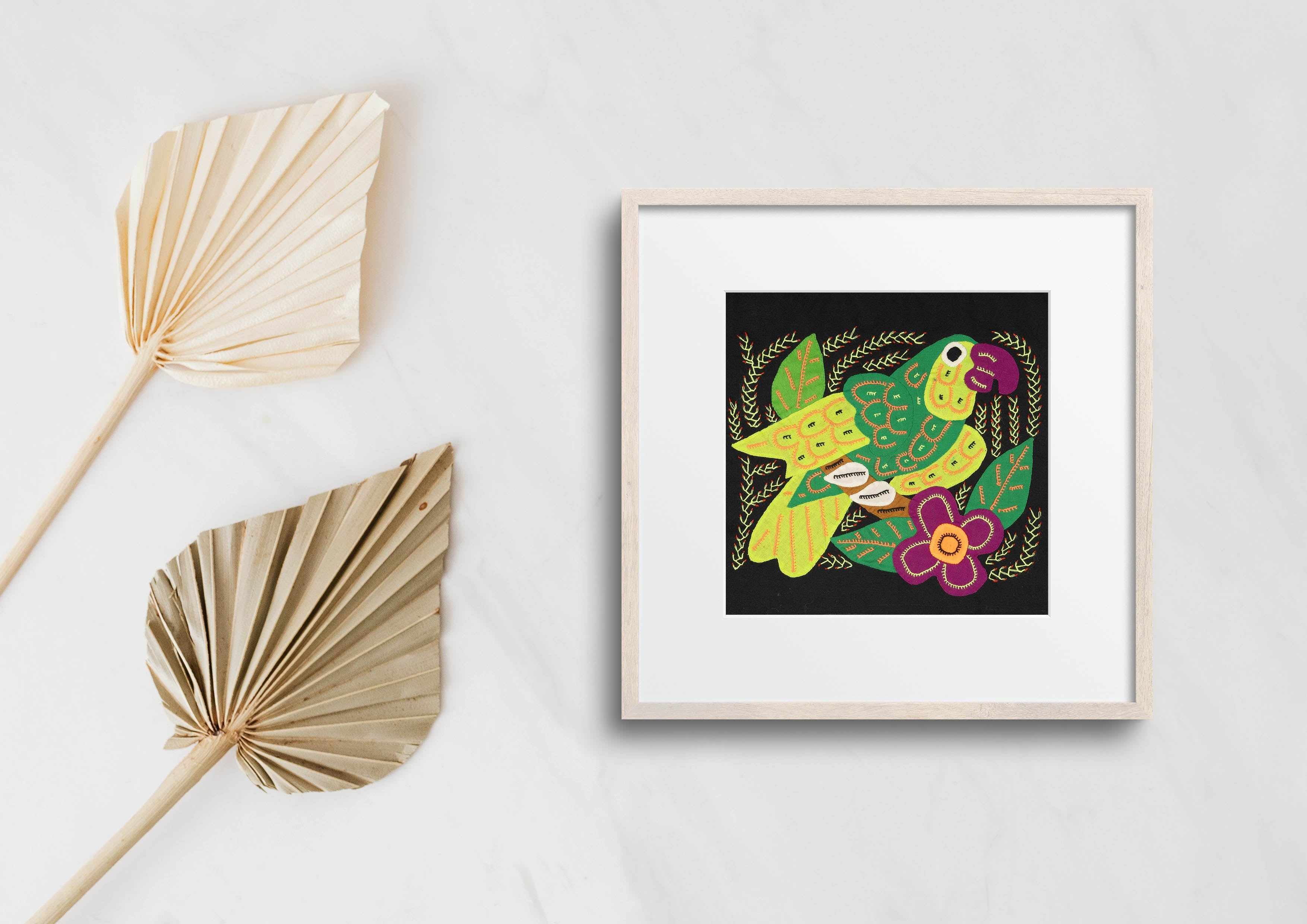 Multi-Color Parrot Bird Green And Purple Molita