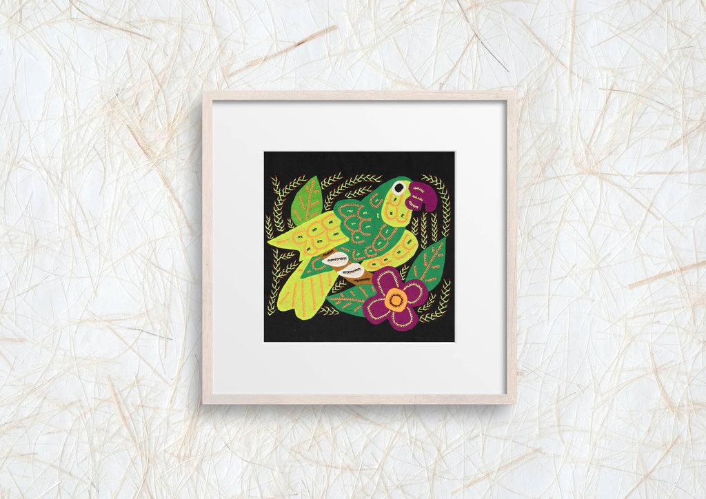 Multi-Color Parrot Bird Green And Purple Molita