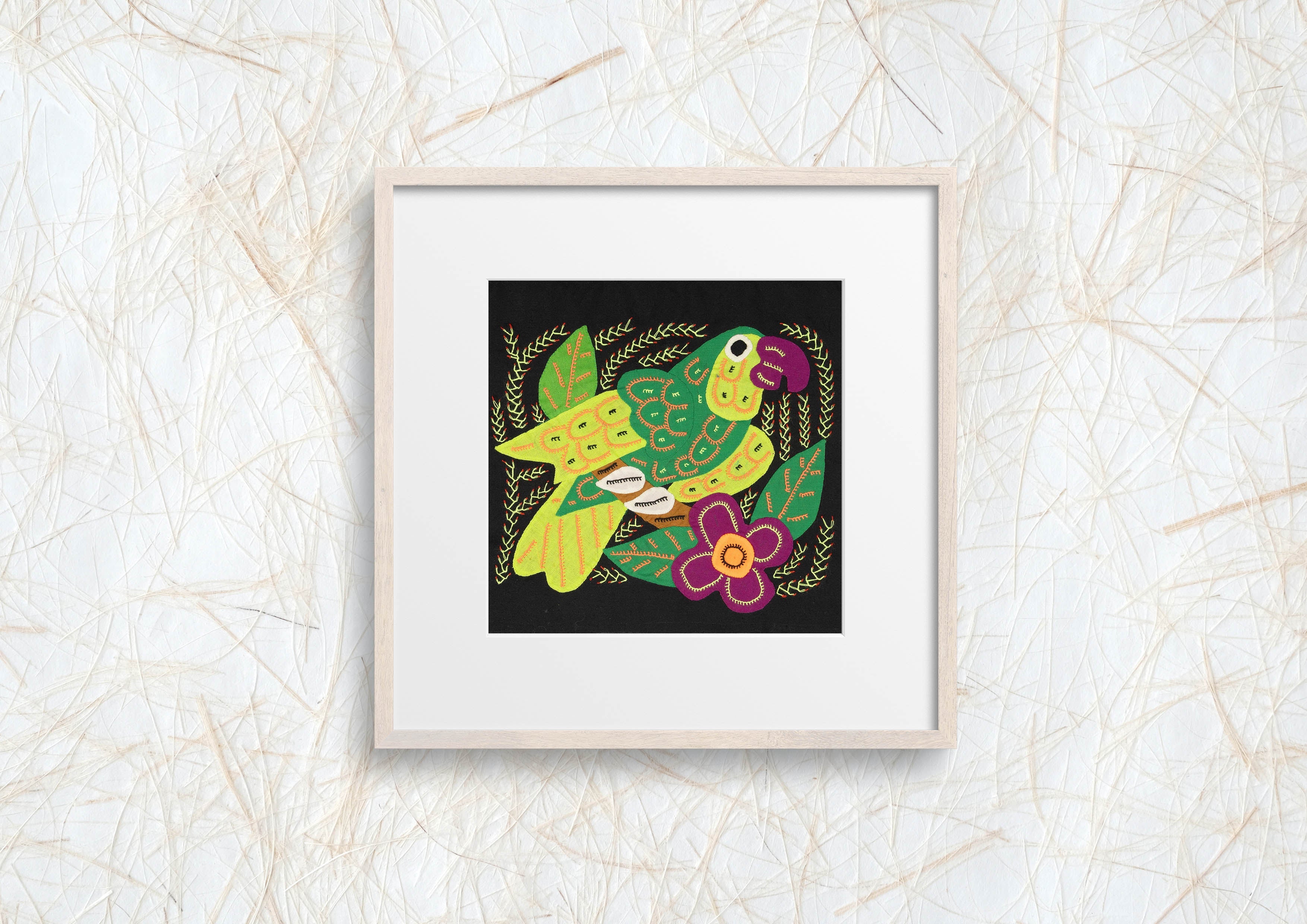 Multi-Color Parrot Bird Green And Purple Molita