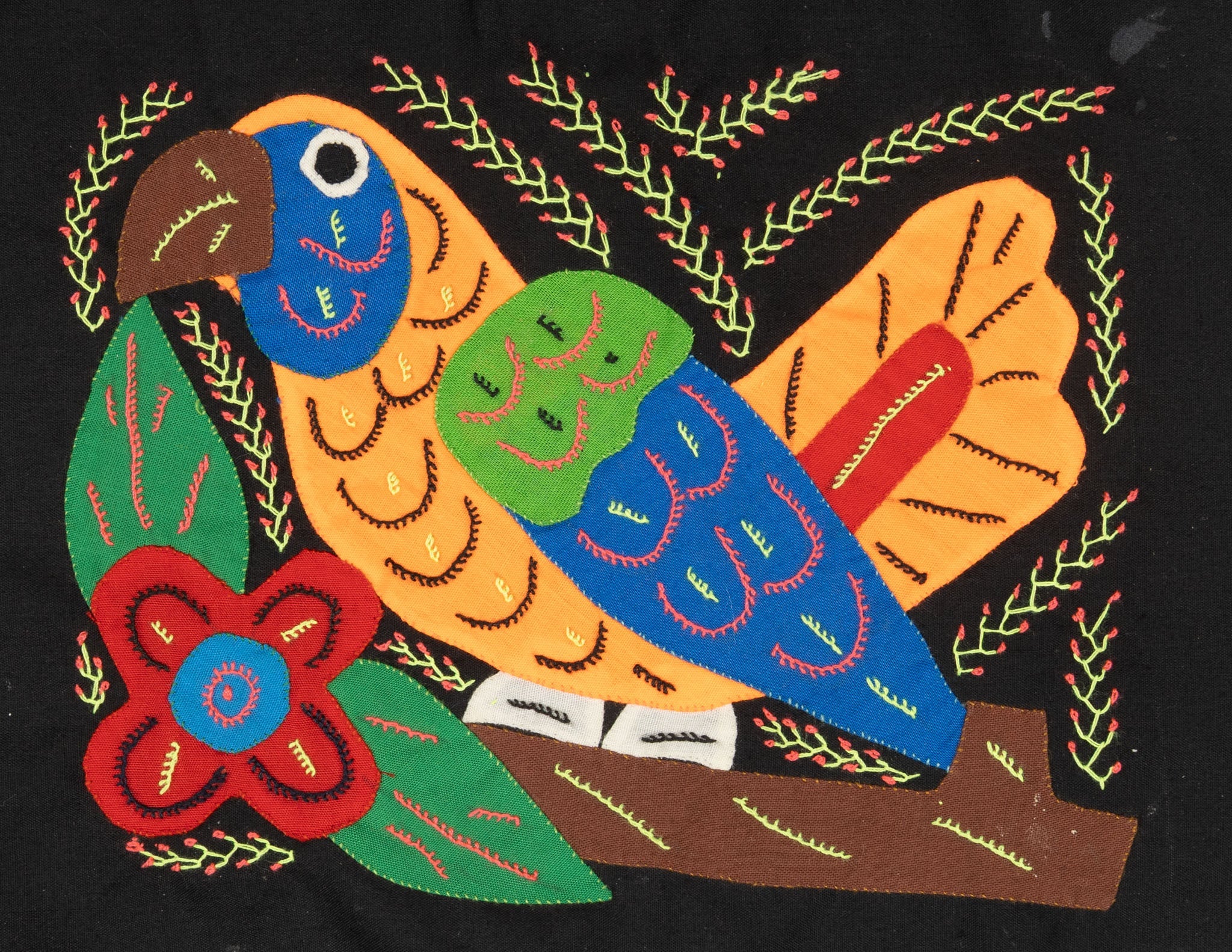 Multicolor Bird Orange And Blue Molita