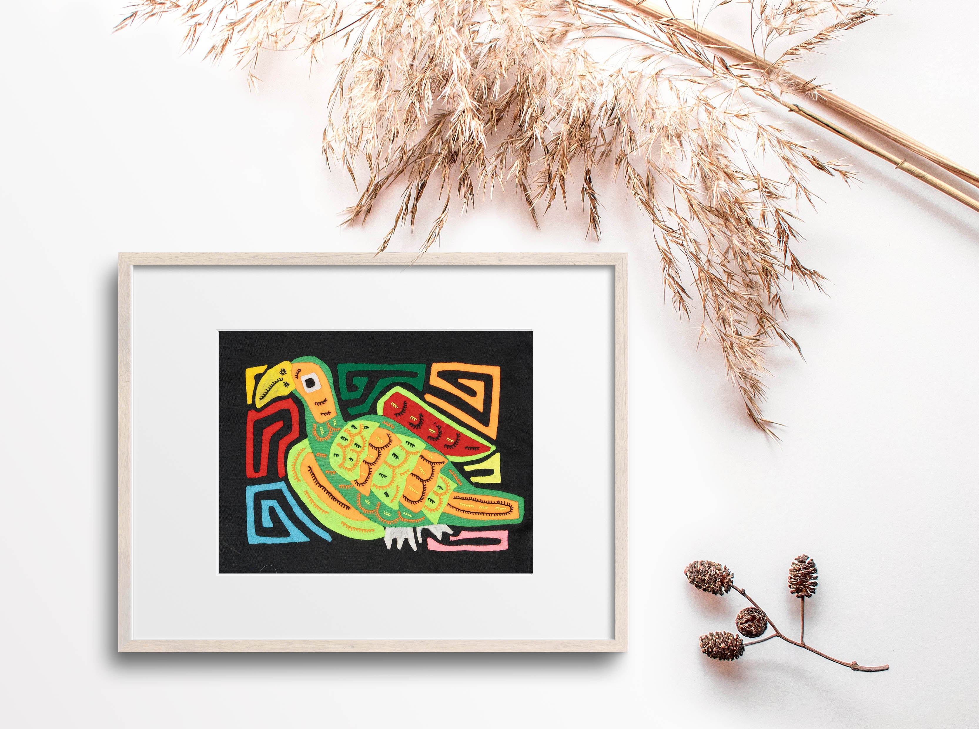 Multicolor Orange Red And Green Bird Molita