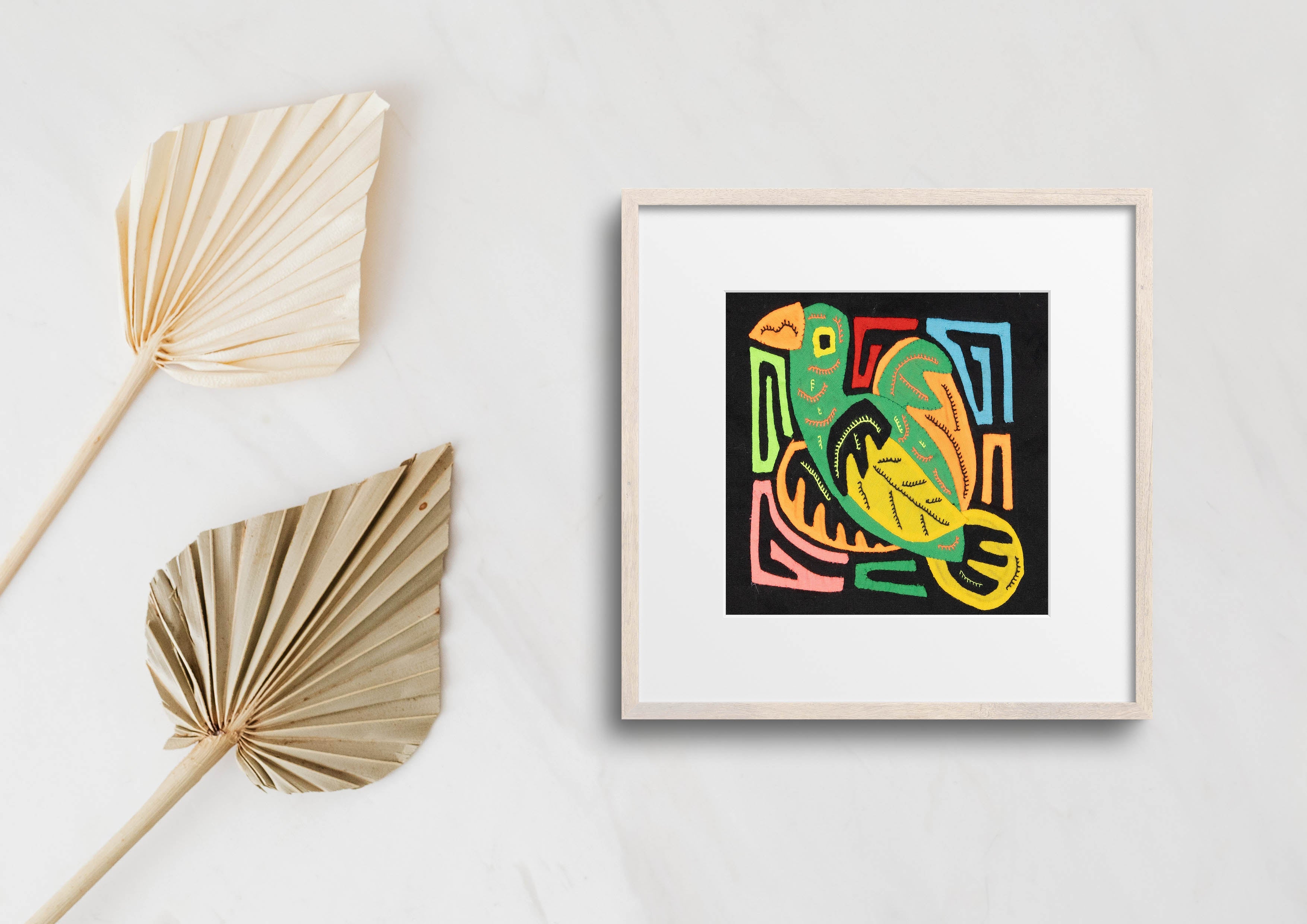 Multicolor Green Orange And Yellow Bird Molita