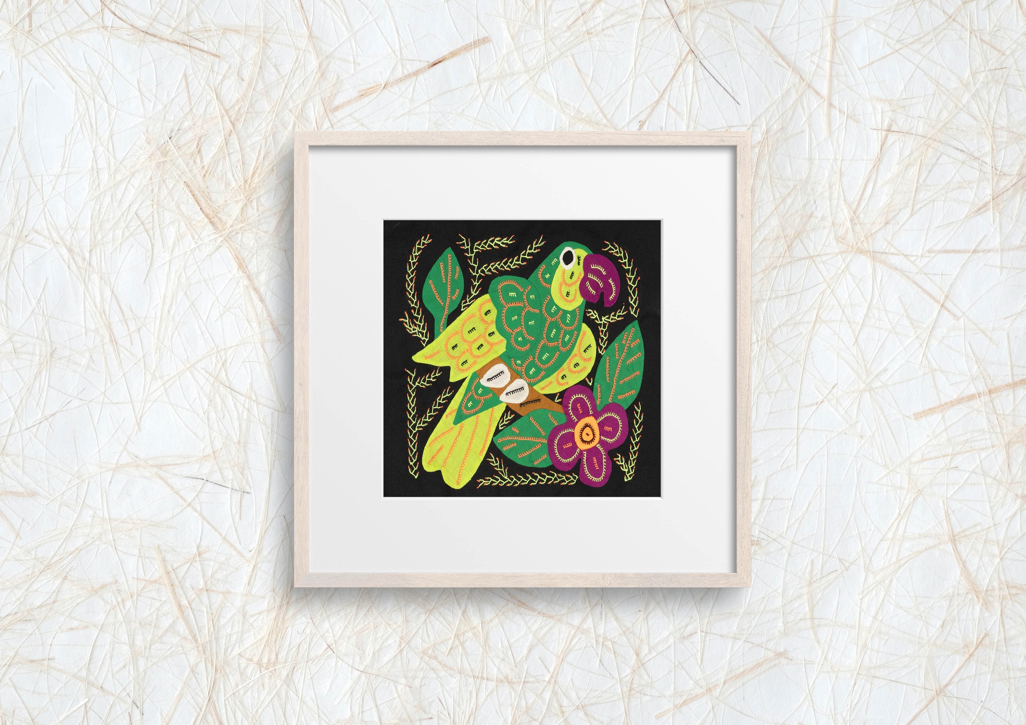 Multi-Color Parrot Bird Green And Purple Molita