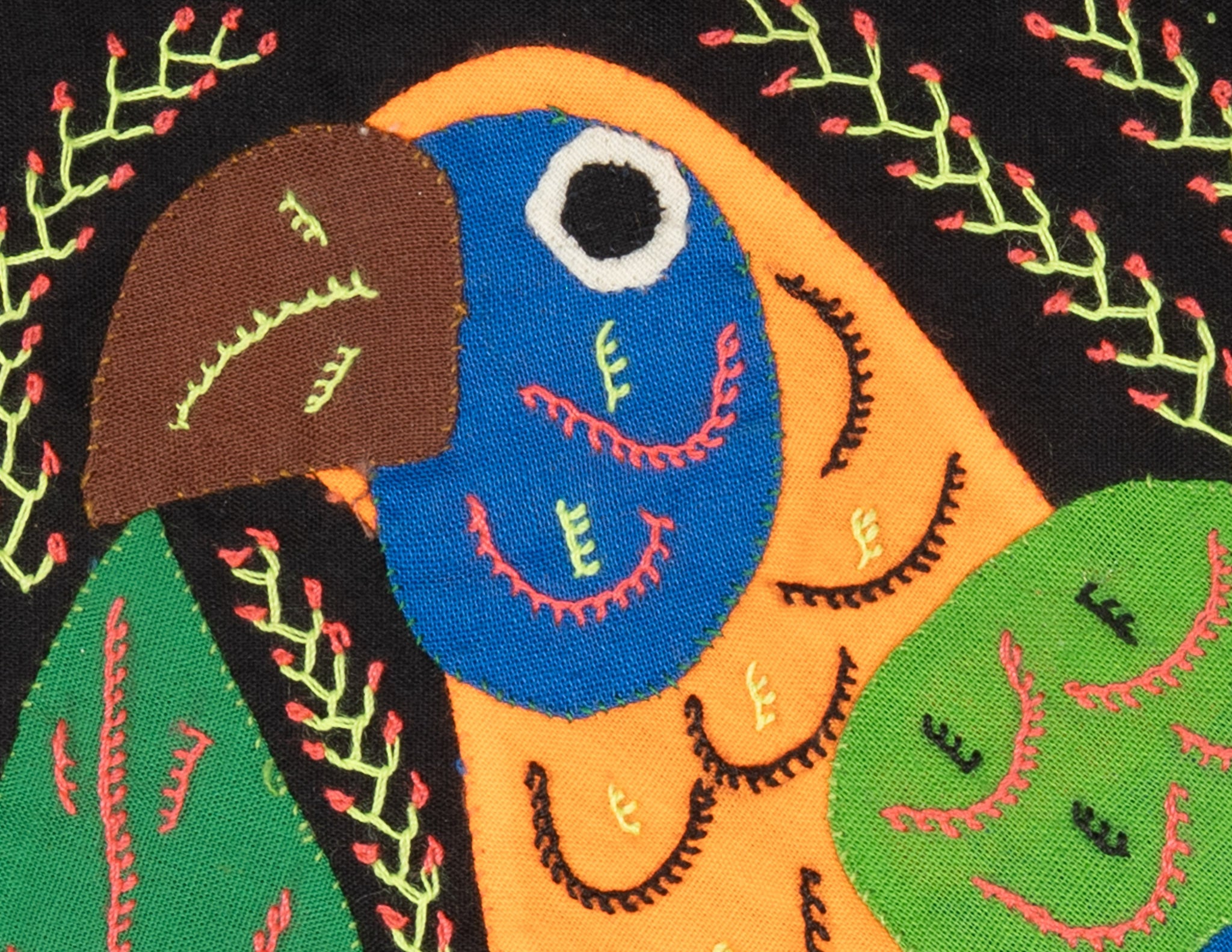Multicolor Bird Orange And Blue Molita