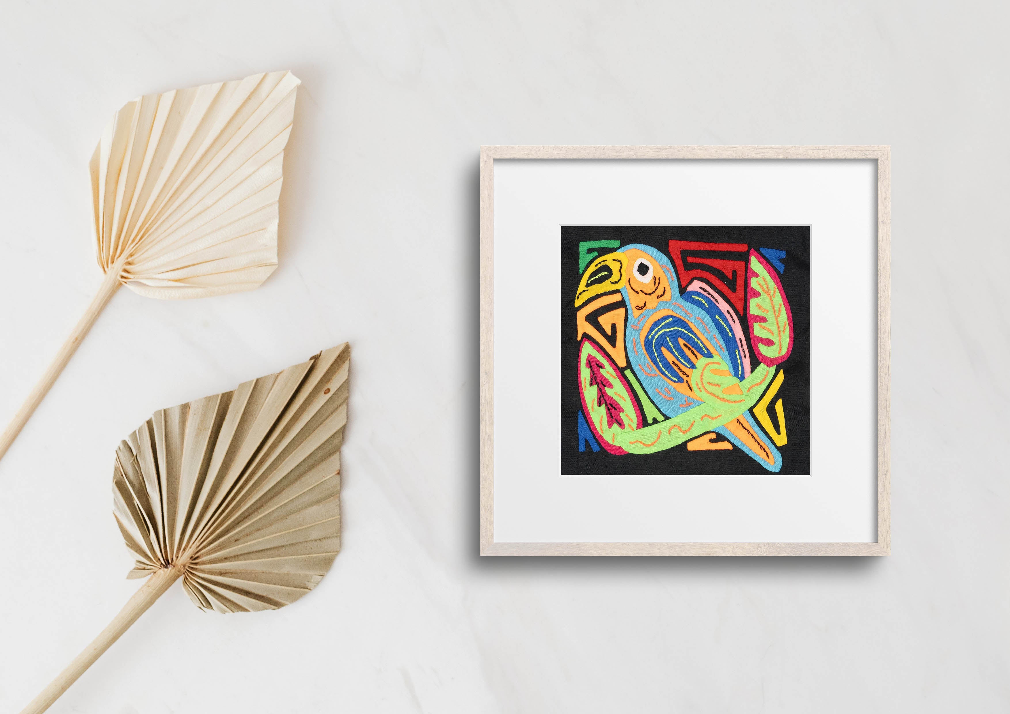Multicolor Orange Red And Blue Bird Molita