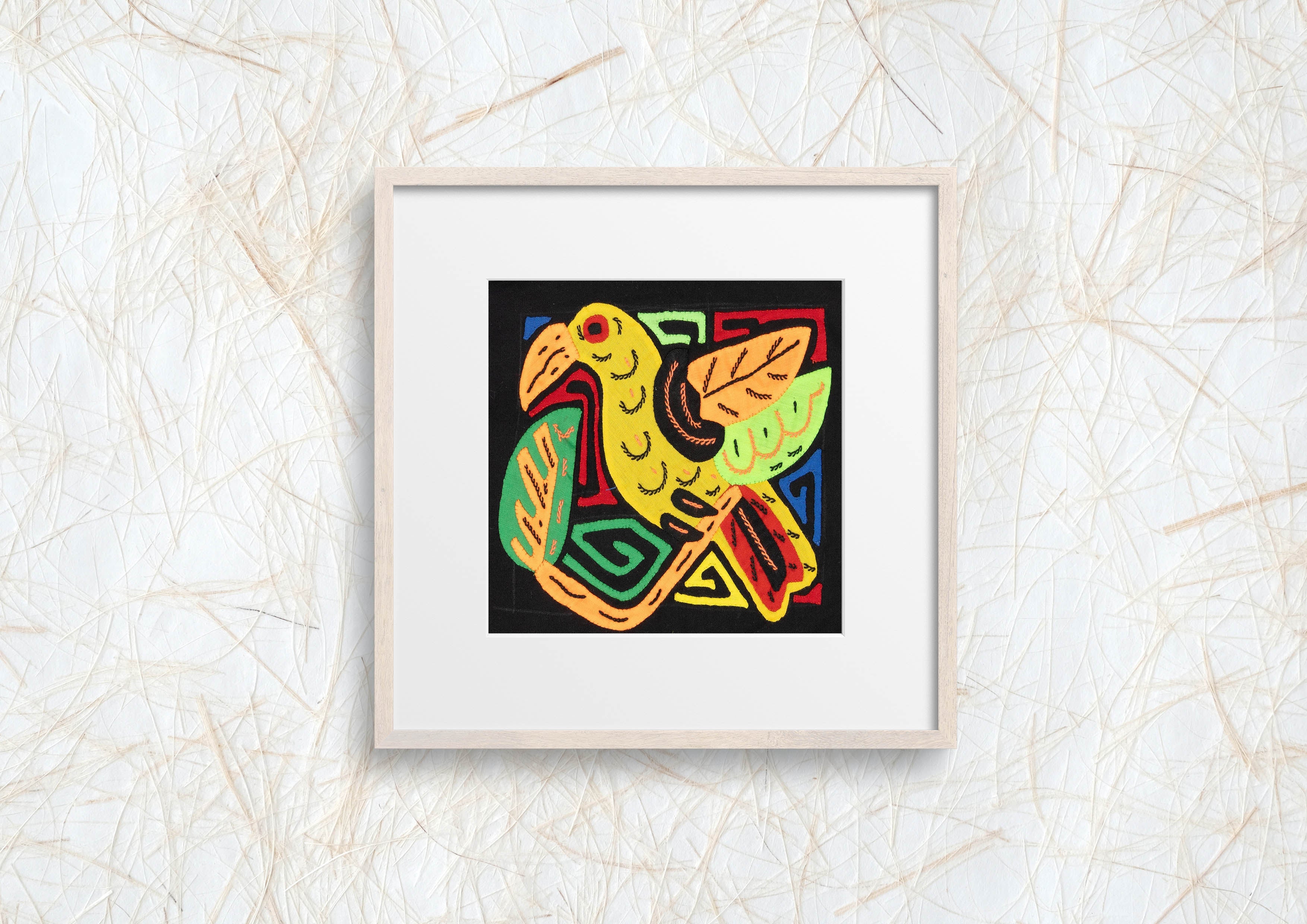Multicolor Black Orange And Yellow Bird Molita