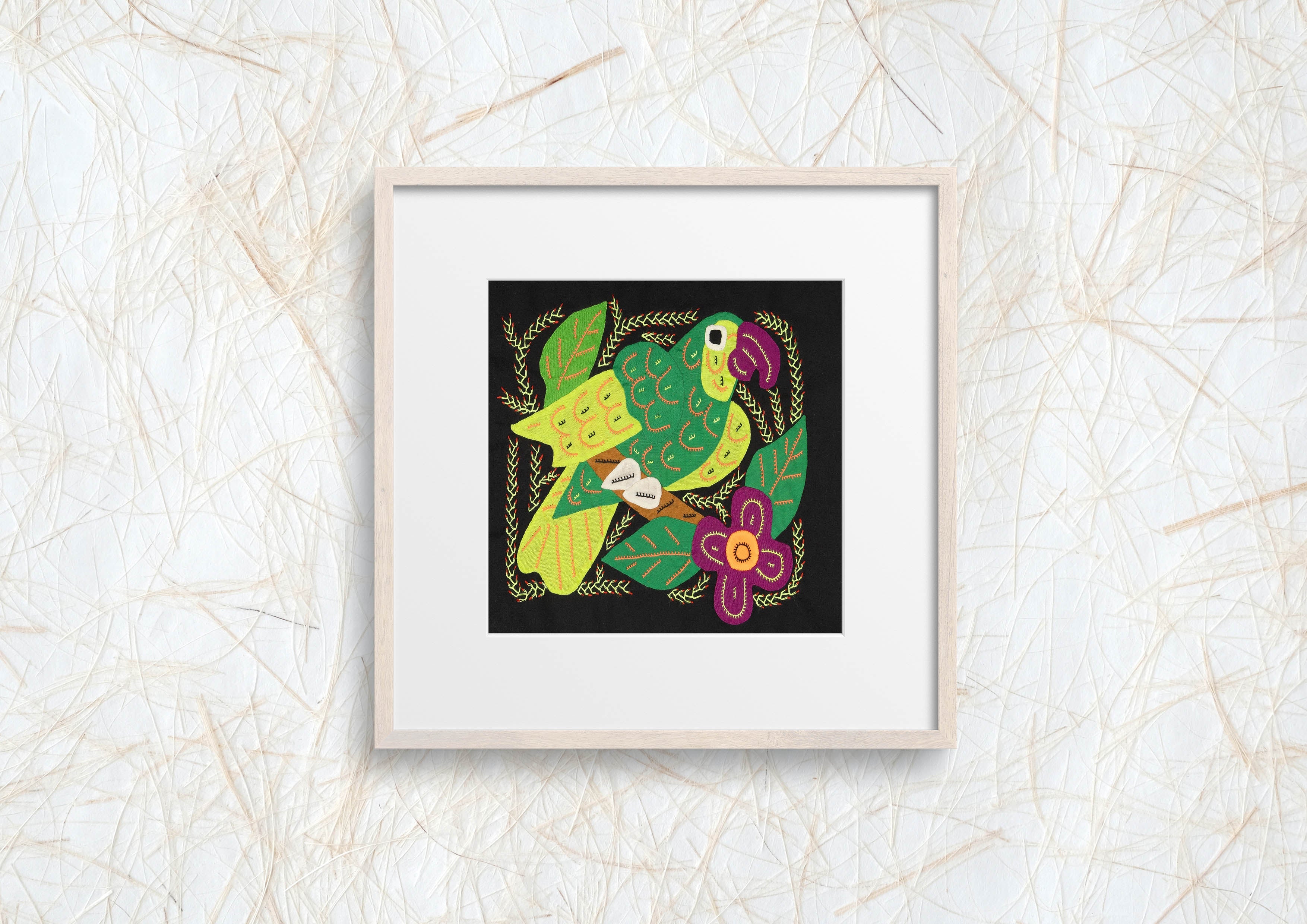 Multi-Color Parrot Bird Green And Purple Molita