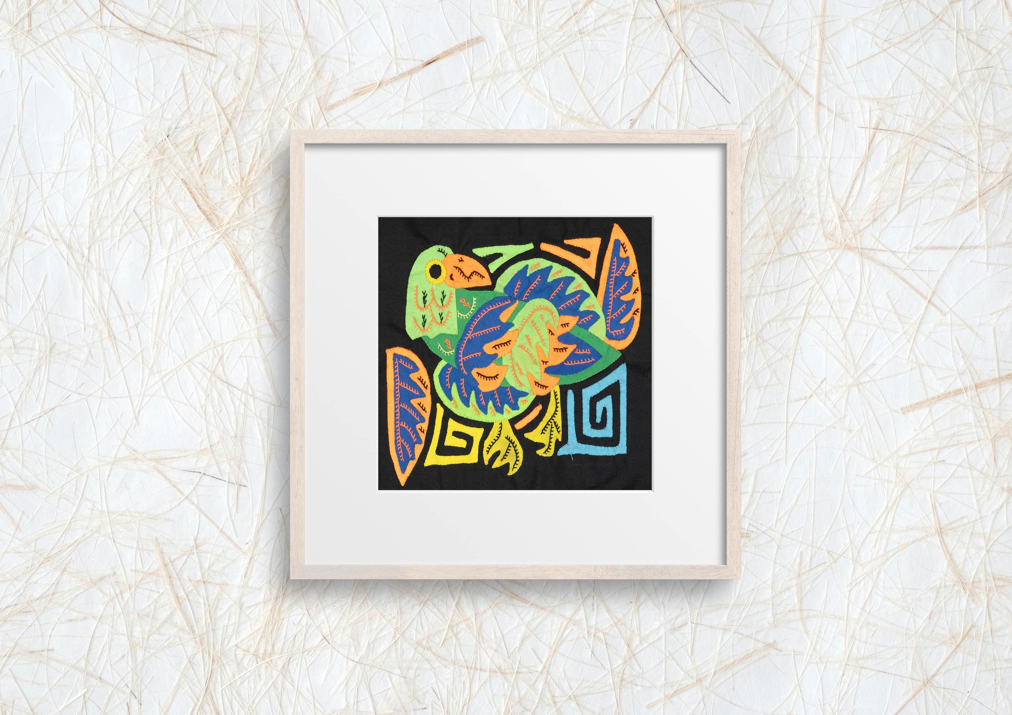 Multicolor Orange Green And Blue Bird Molita