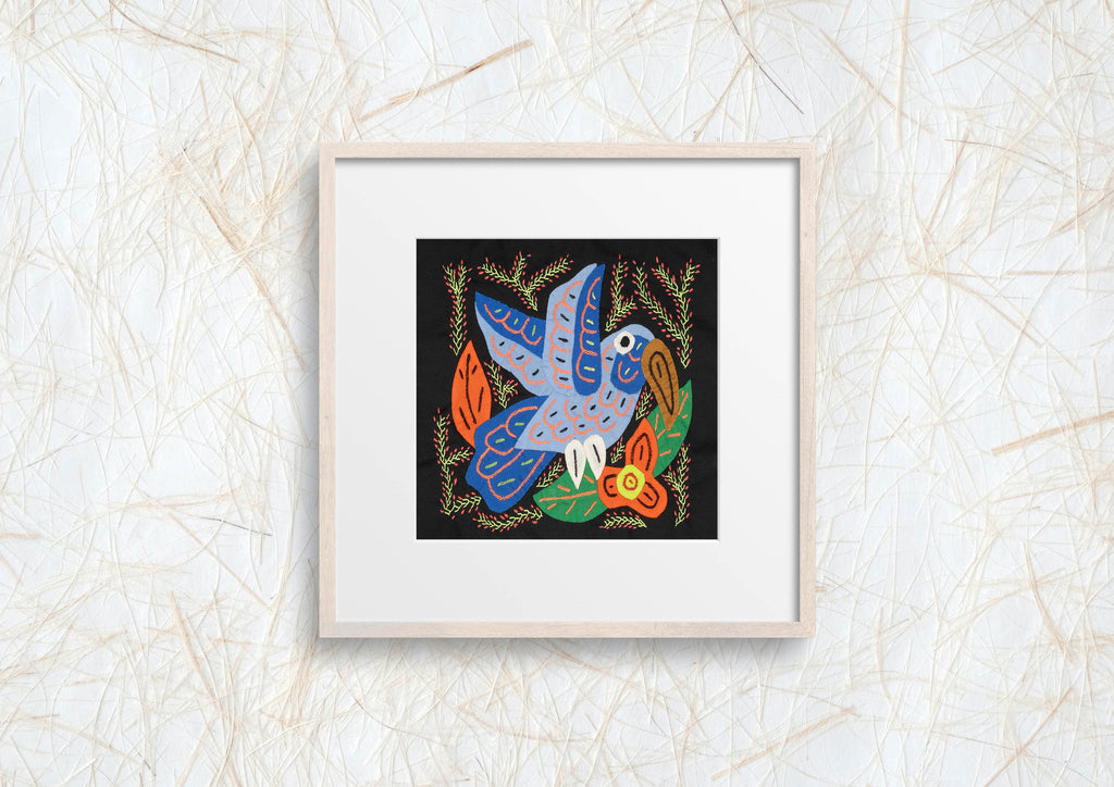 Multicolor Parrot Bird Orange And Blue Molita