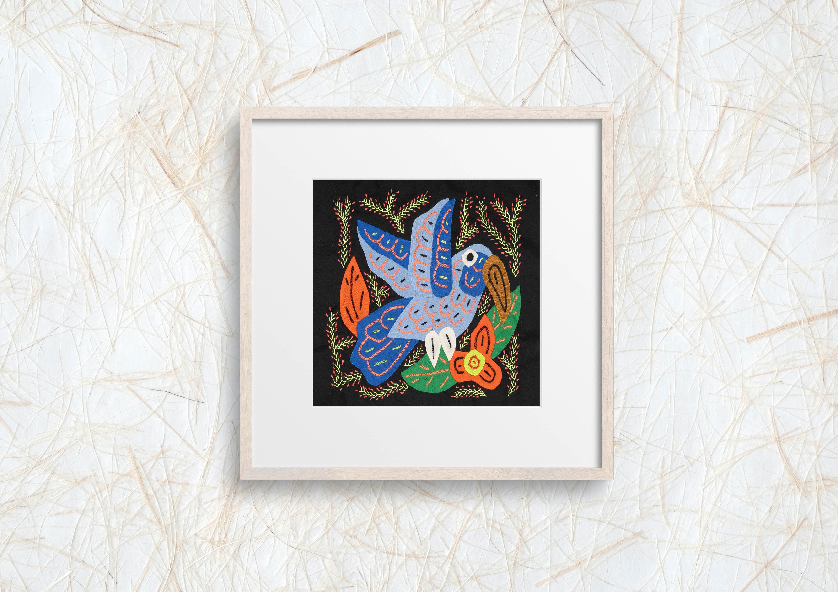 Multicolor Parrot Bird Orange And Blue Molita
