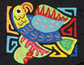 Multicolor Blue And Red Bird Molita