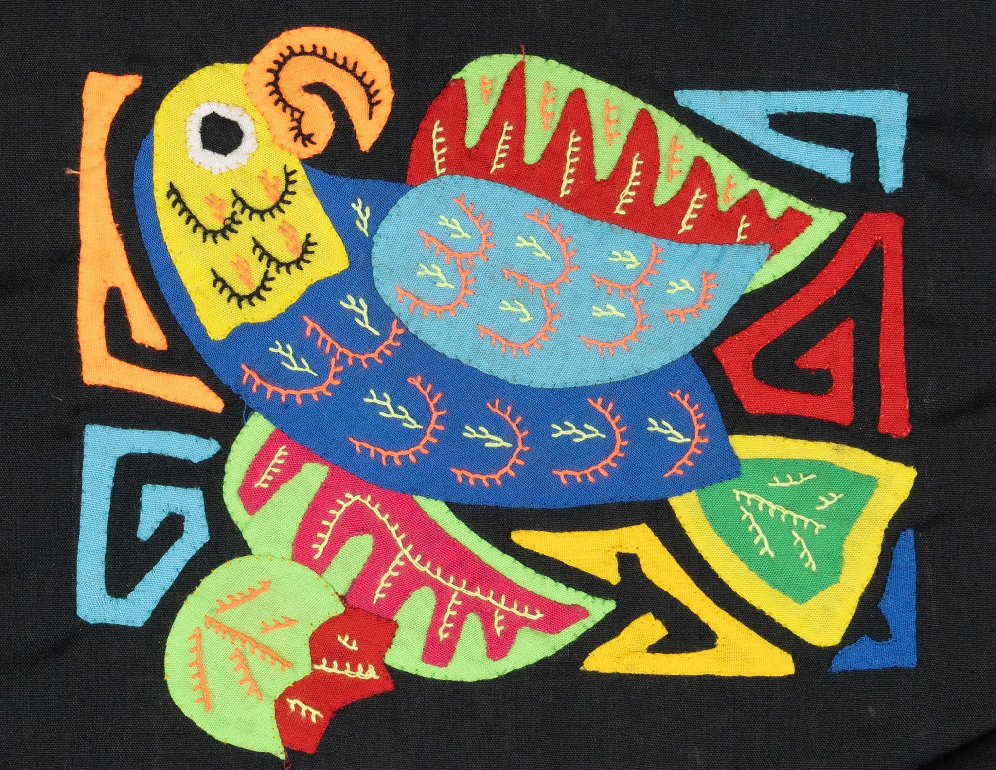 Multicolor Blue And Red Bird Molita