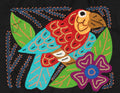 Multi-Color Parrot Bird Red And Blue Molita