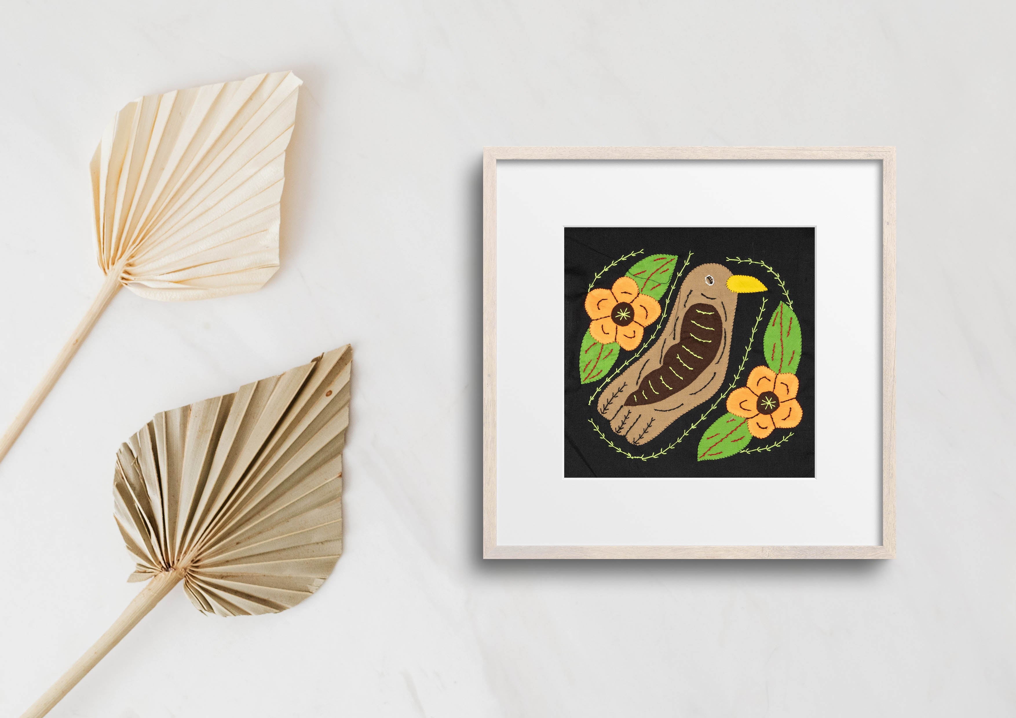 Multicolor Brown And Orange Bird Molita