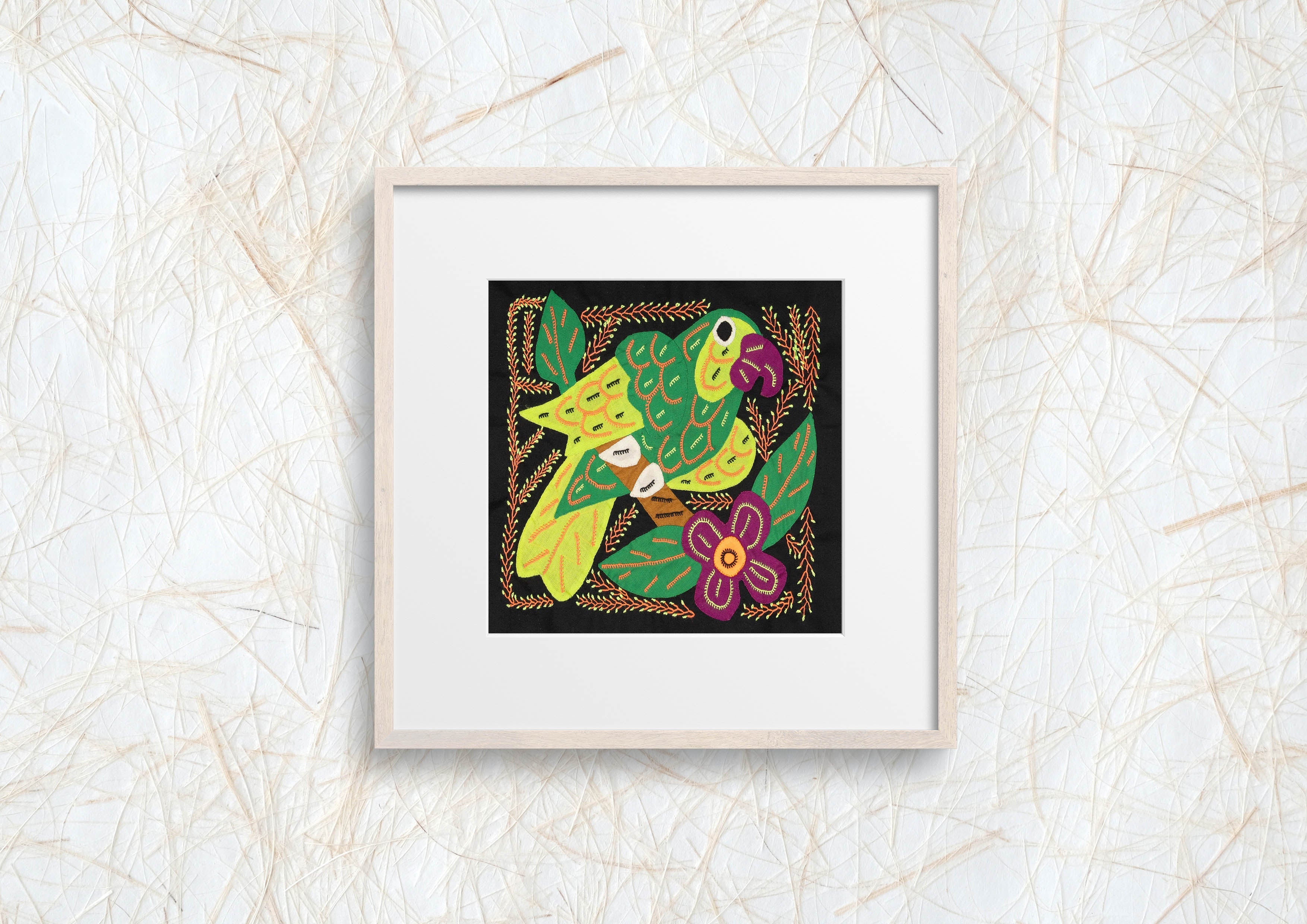 Multi-Color Parrot Bird Green And Purple Molita