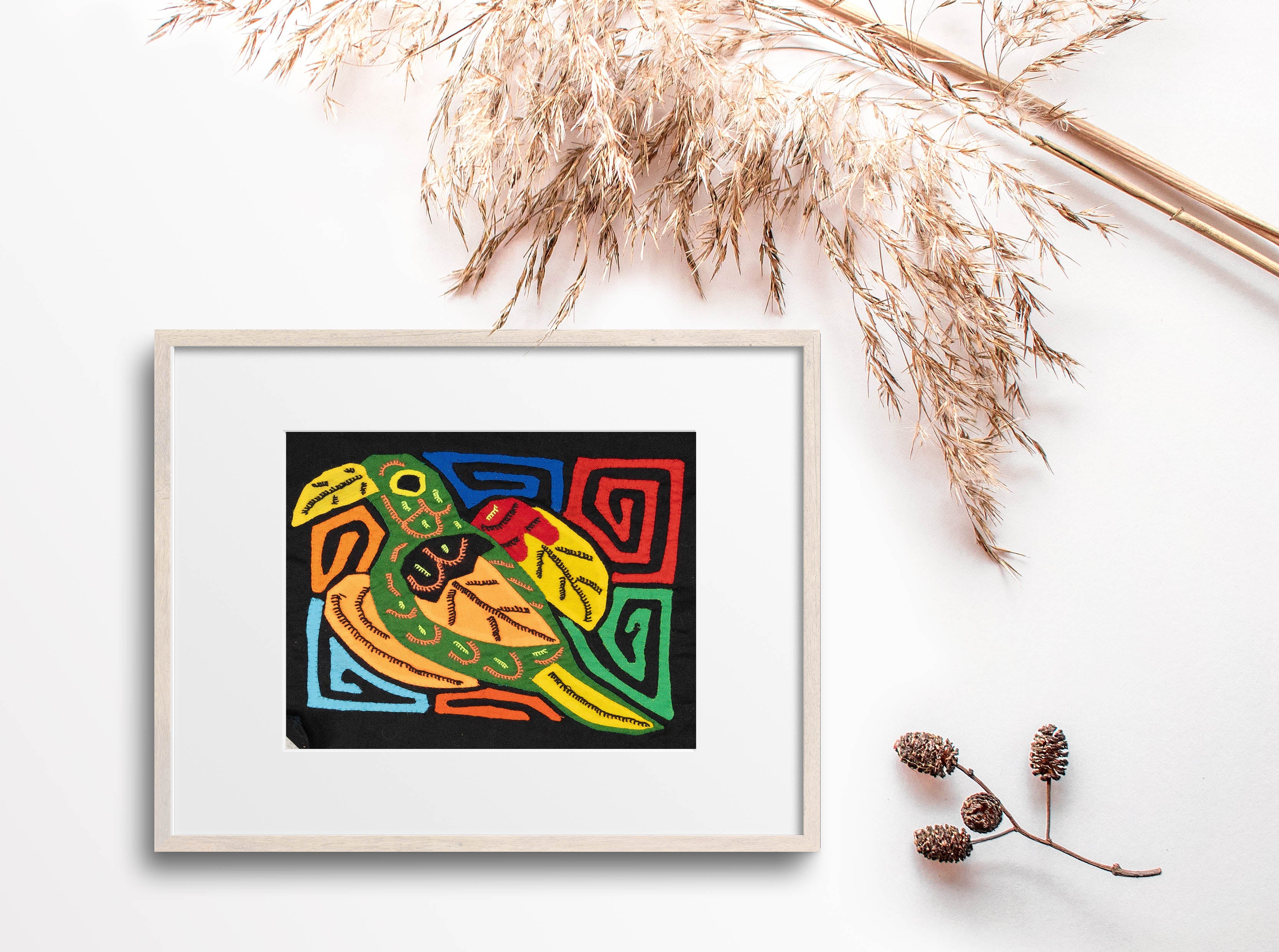 Multicolor Orange And Green Bird Molita