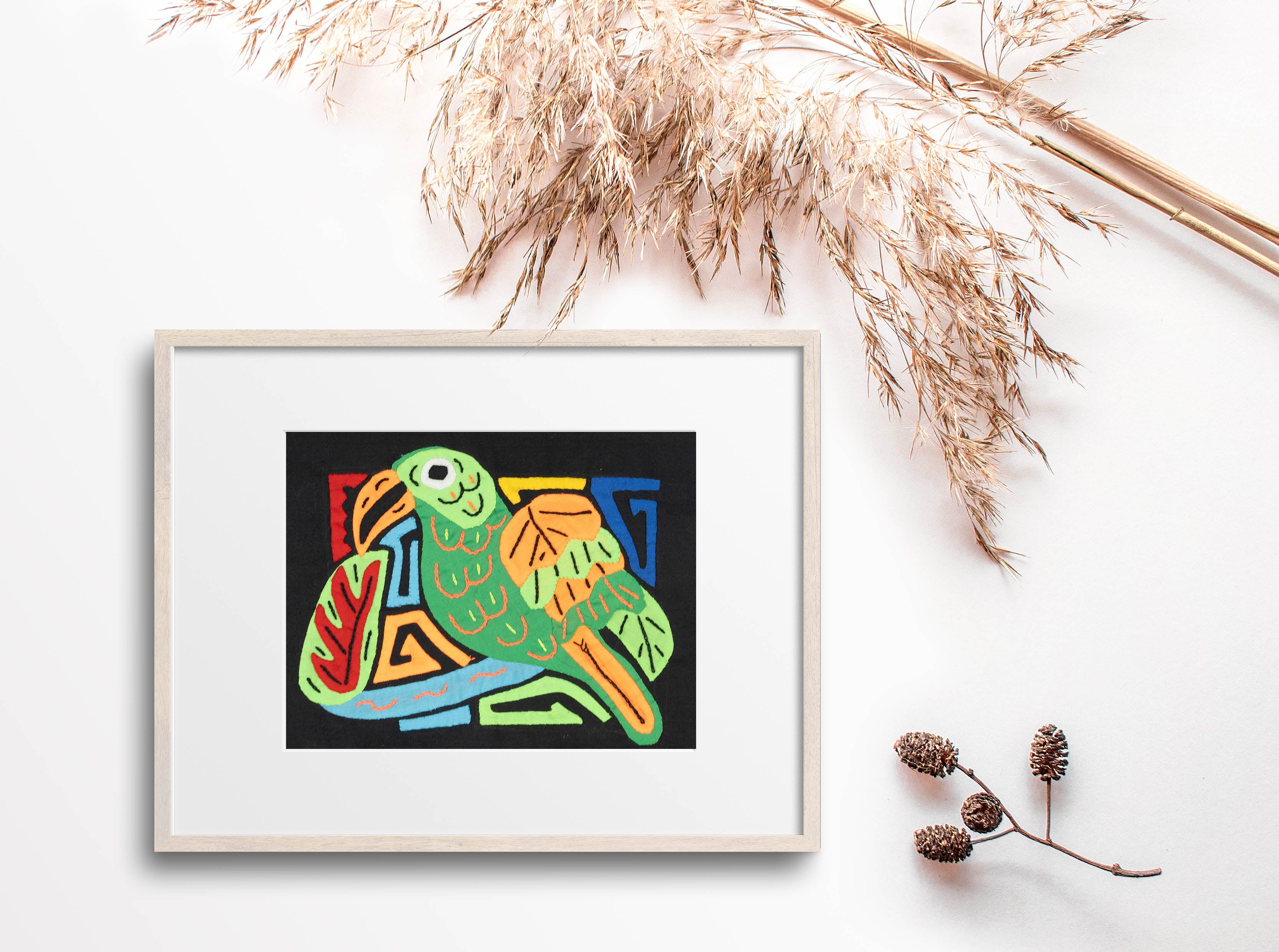 Multicolor Orange And Green Bird Molita