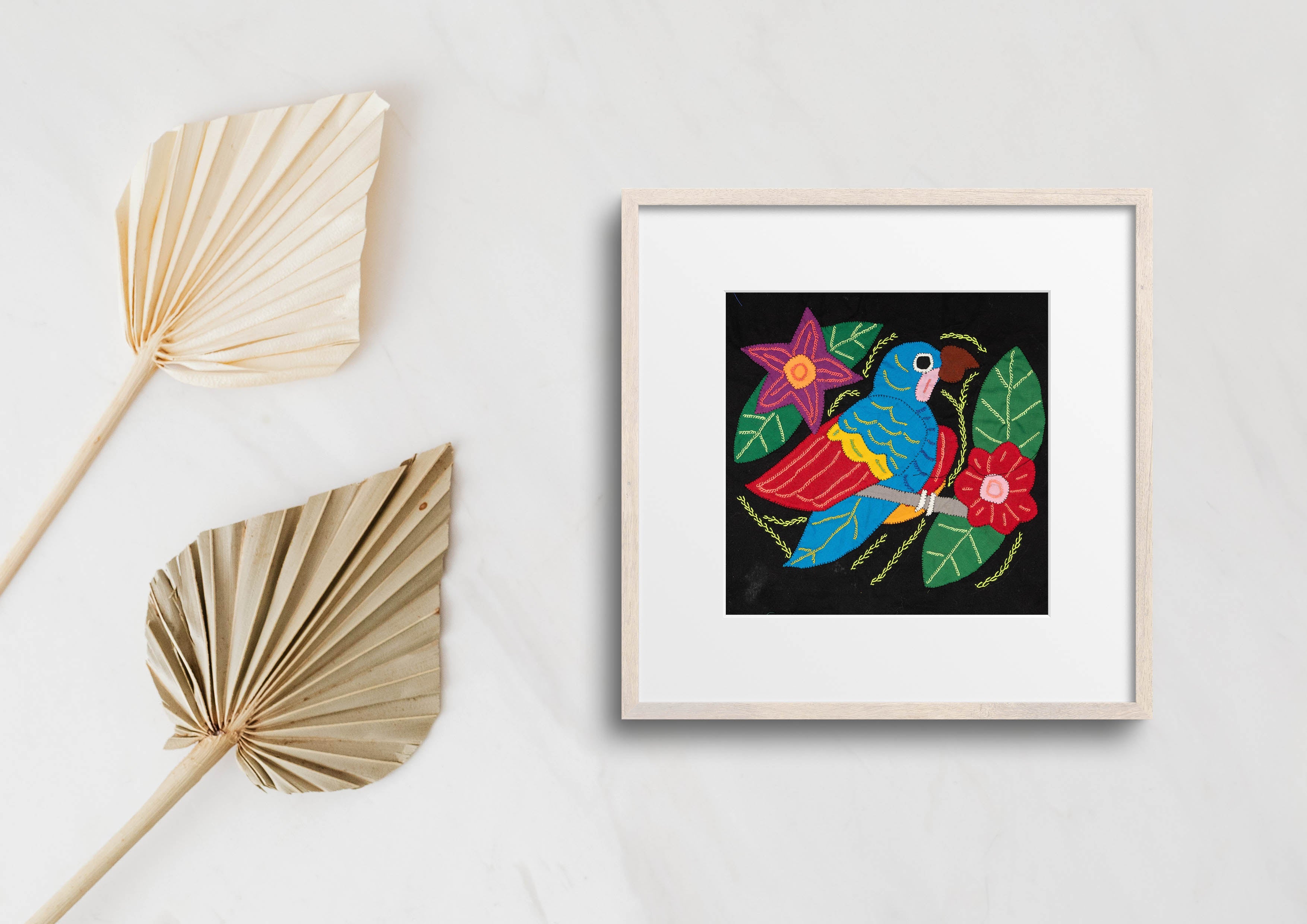 Multi-Color Parrot Bird Red And Blue Molita