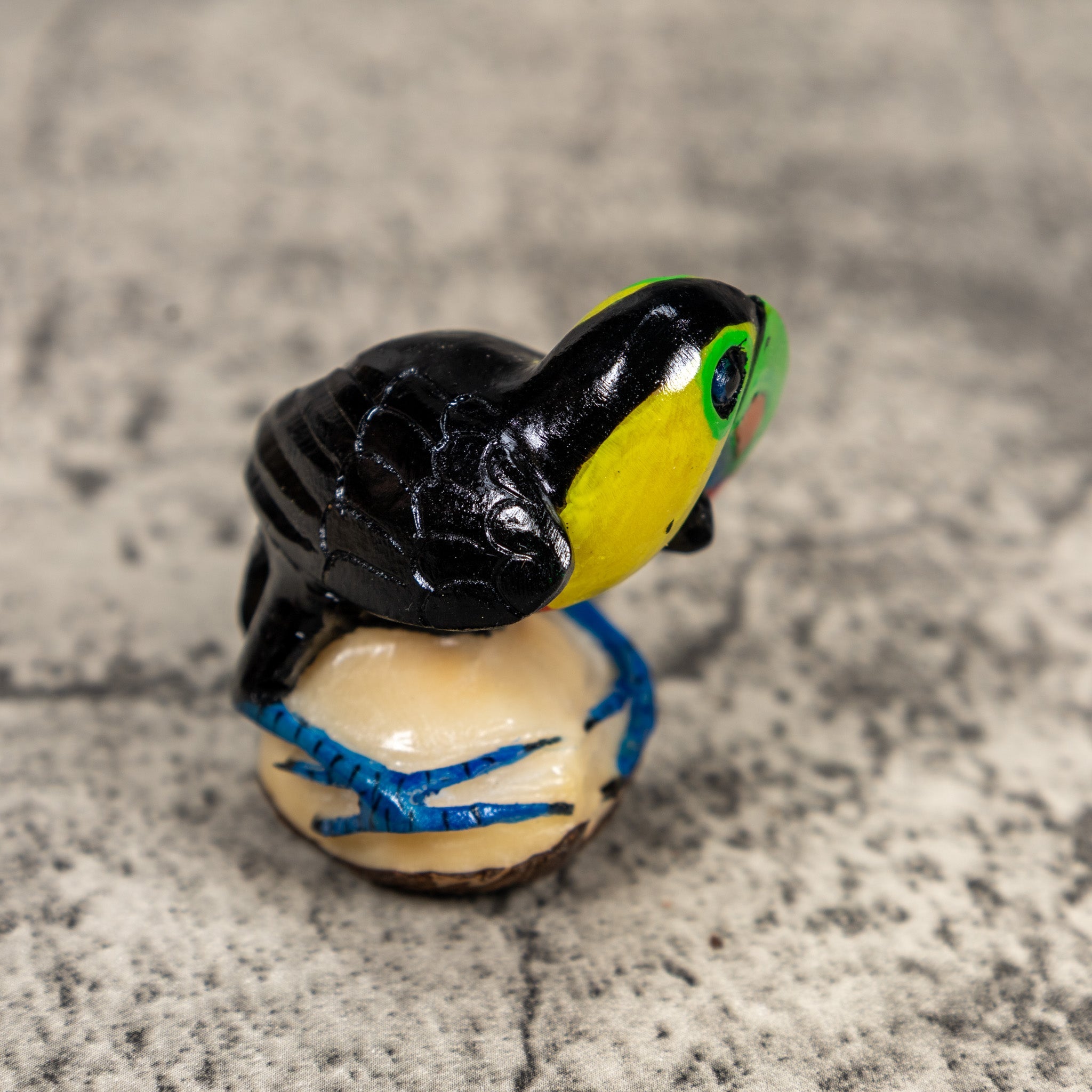 Toucan Parrot Bird Tagua Carving