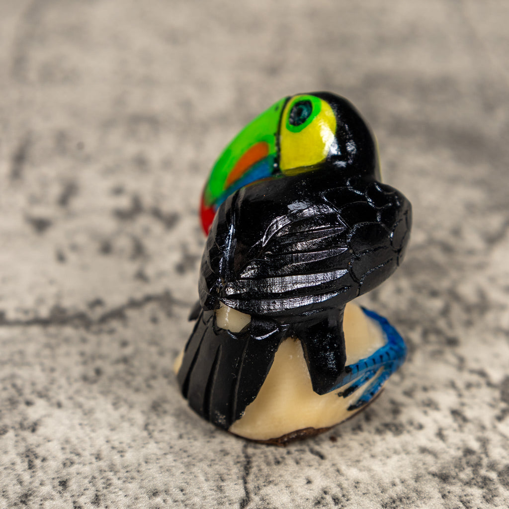 Toucan Parrot Bird Tagua Carving