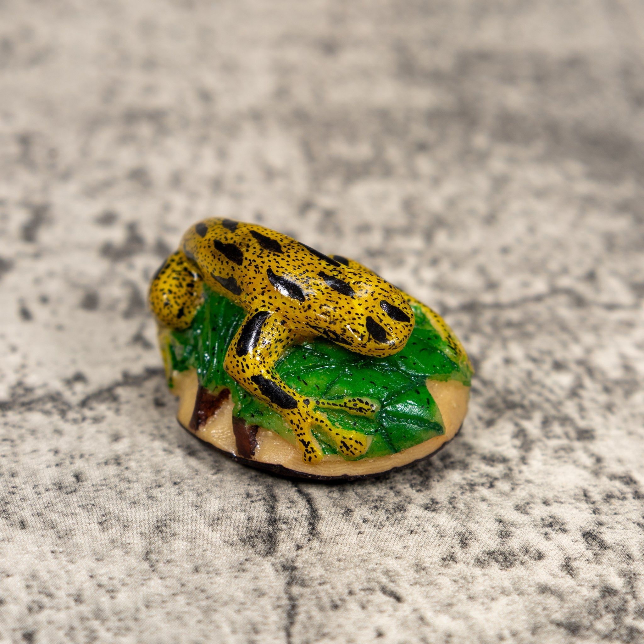 Gold Black And Green Poison Dart Frog Tagua Carving