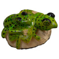 Double Black And Green Rainforest Frog Tagua Carving
