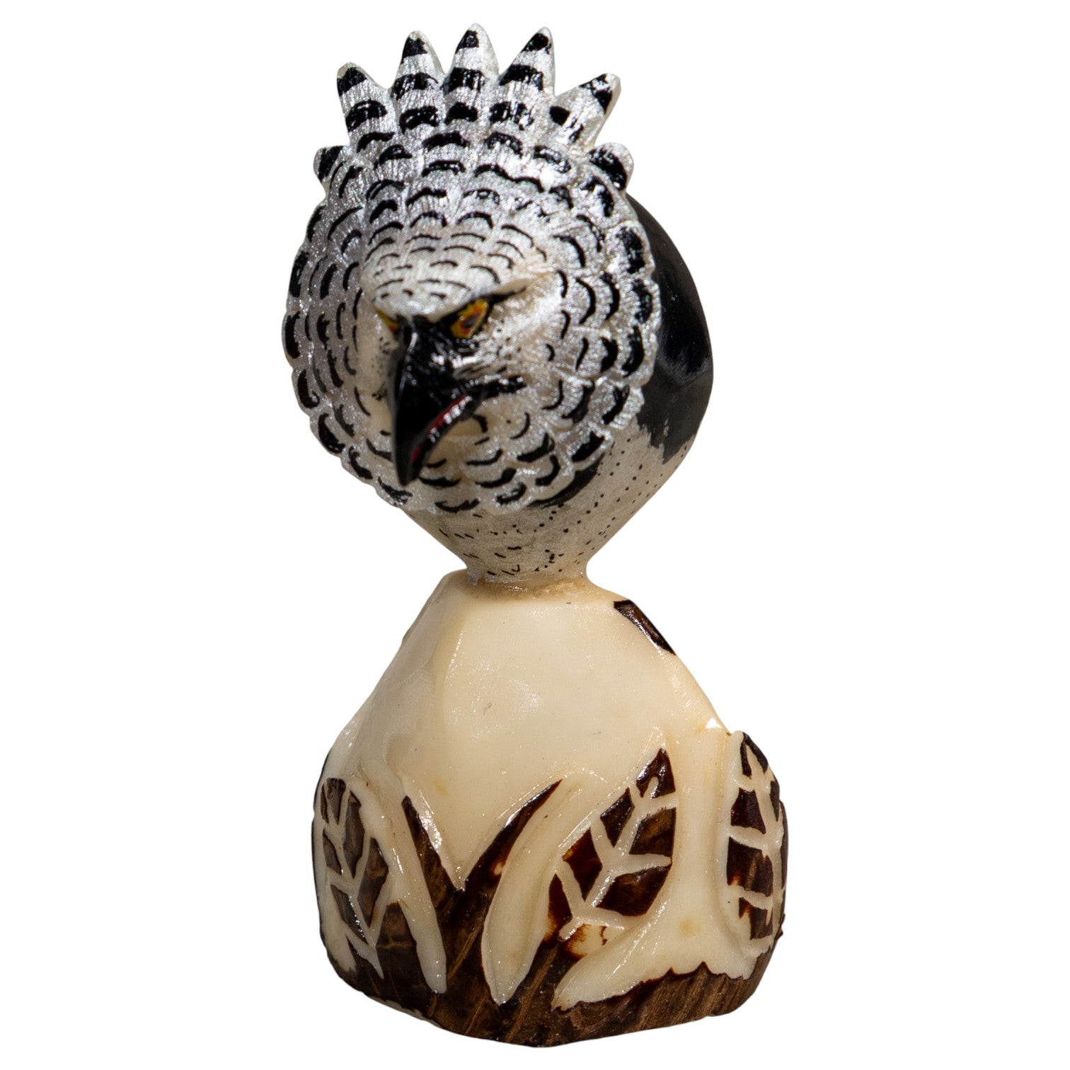 Harpy Eagle On Pedestal Tagua Carving