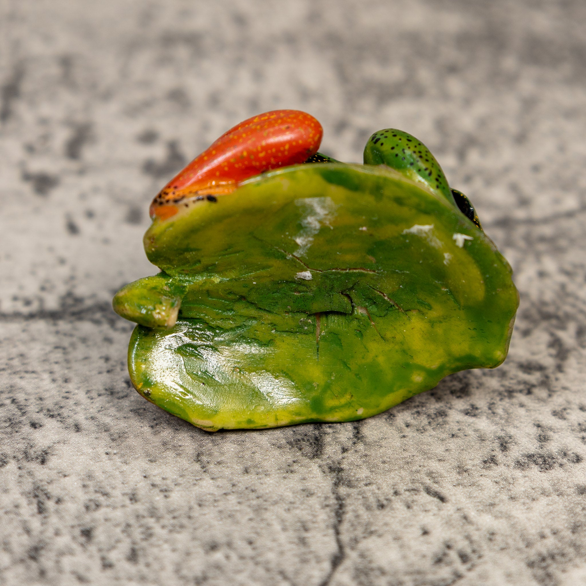 Orange Black And Green Poison Dart Frog Tagua Carving