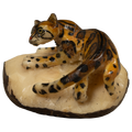 Jaguar Cat Tagua Carving
